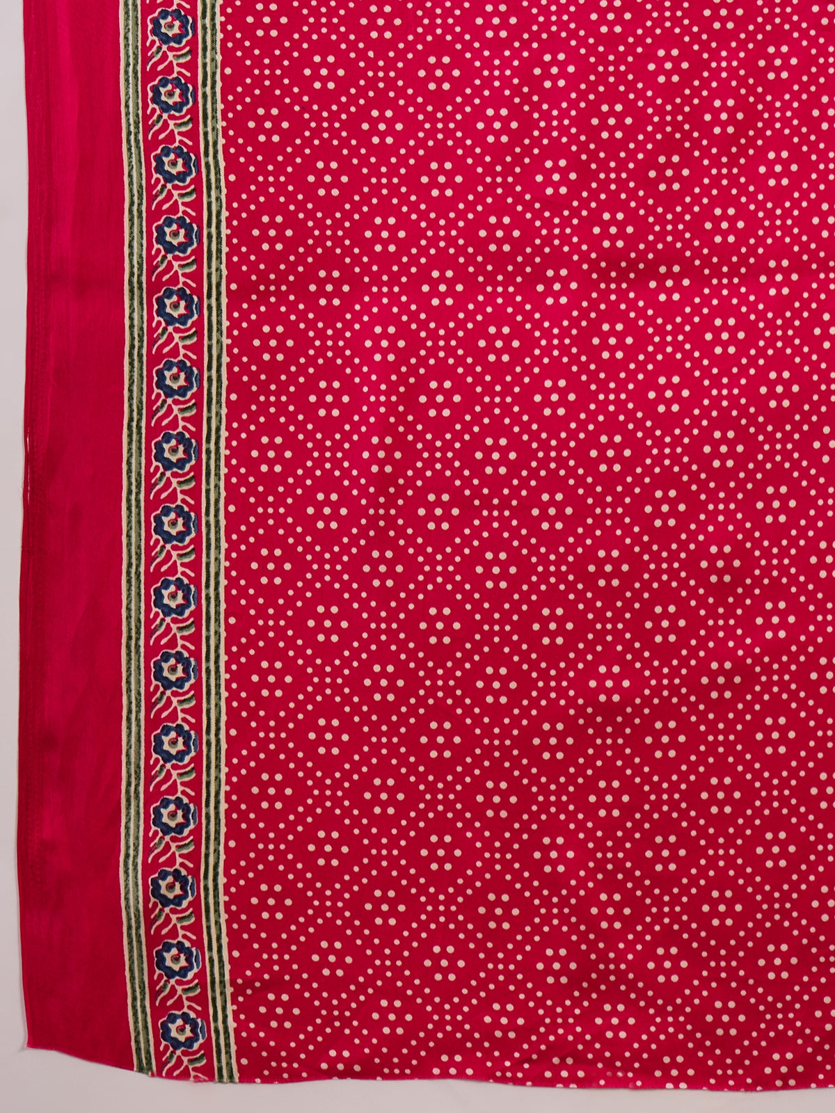 Heritage Function Wear Satin Silk Ajrak Print Rich Pallu Fancy Saree With Unstitched Blouse Piece