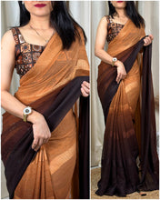 Load image into Gallery viewer, New Partywear Pedding Color Print n Tussles Work Fancy Designer Saree
