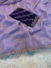 Load image into Gallery viewer, Marvellous Wedding Wear Pure Crunchy Silk Embroidery Work Fancy Desginer Saree With Blouse
