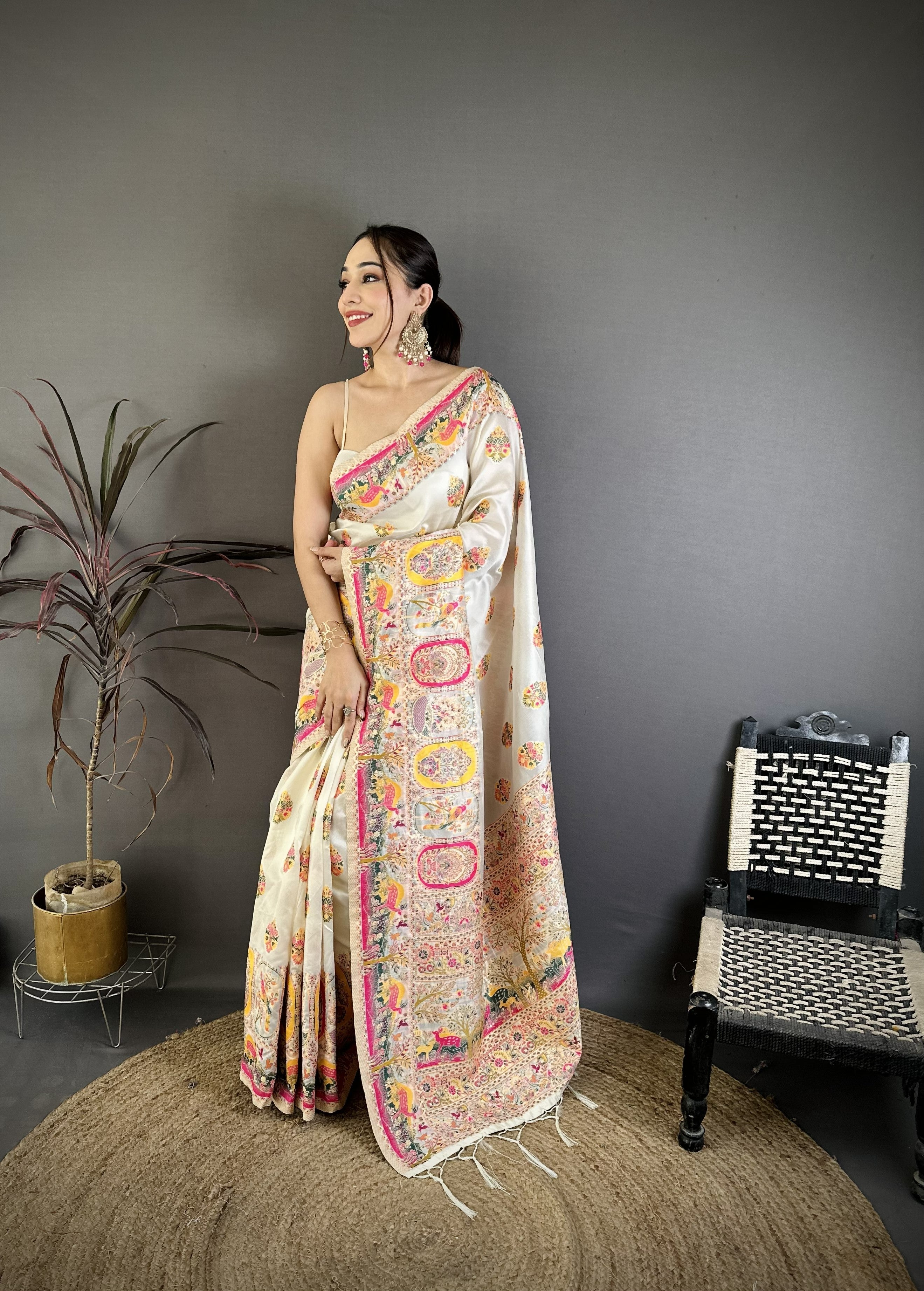 Elegant Wedding Wear Pure Soft Silk Printed Zari Weaving n Rich Pallu Designer Saree