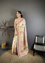 Load image into Gallery viewer, Elegant Wedding Wear Pure Soft Silk Printed Zari Weaving n Rich Pallu Designer Saree
