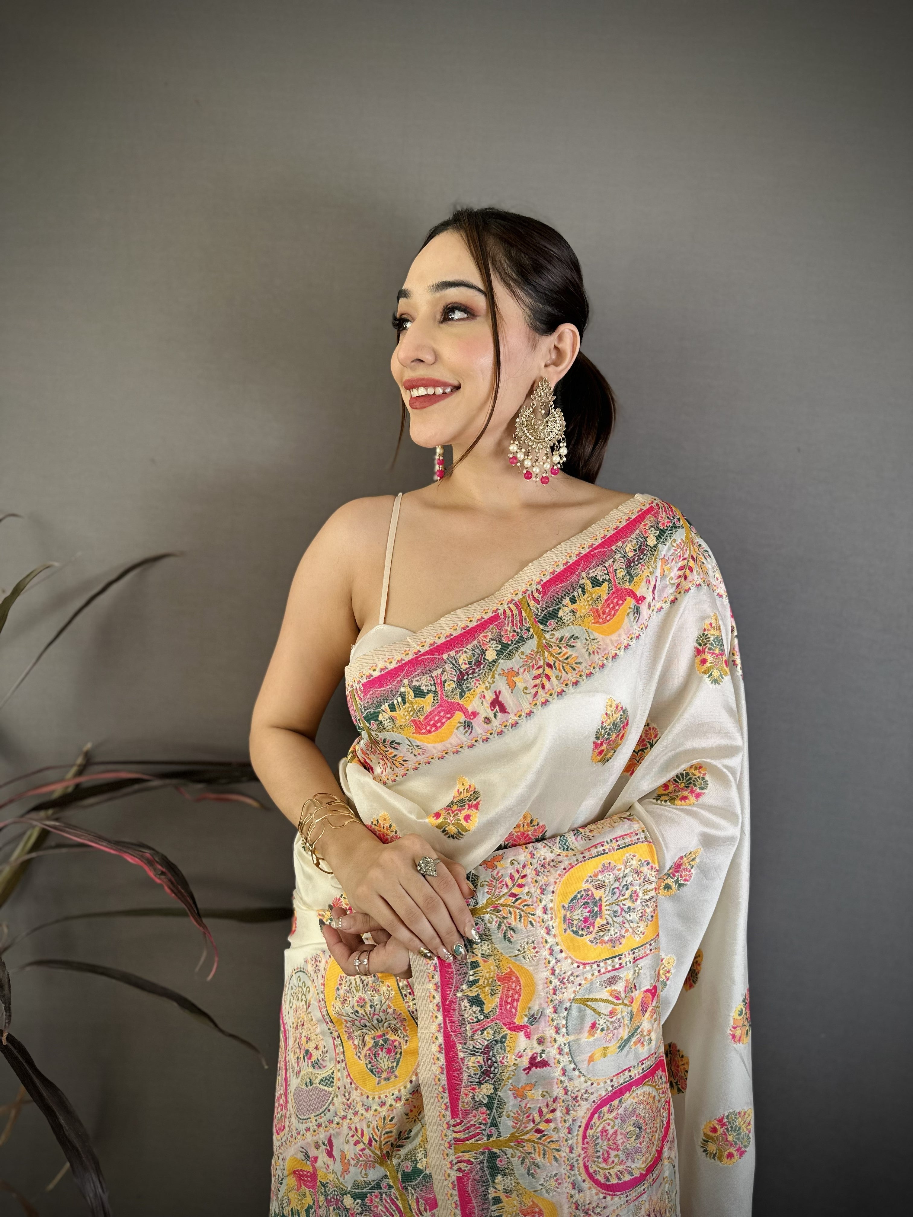 Elegant Wedding Wear Pure Soft Silk Printed Zari Weaving n Rich Pallu Designer Saree