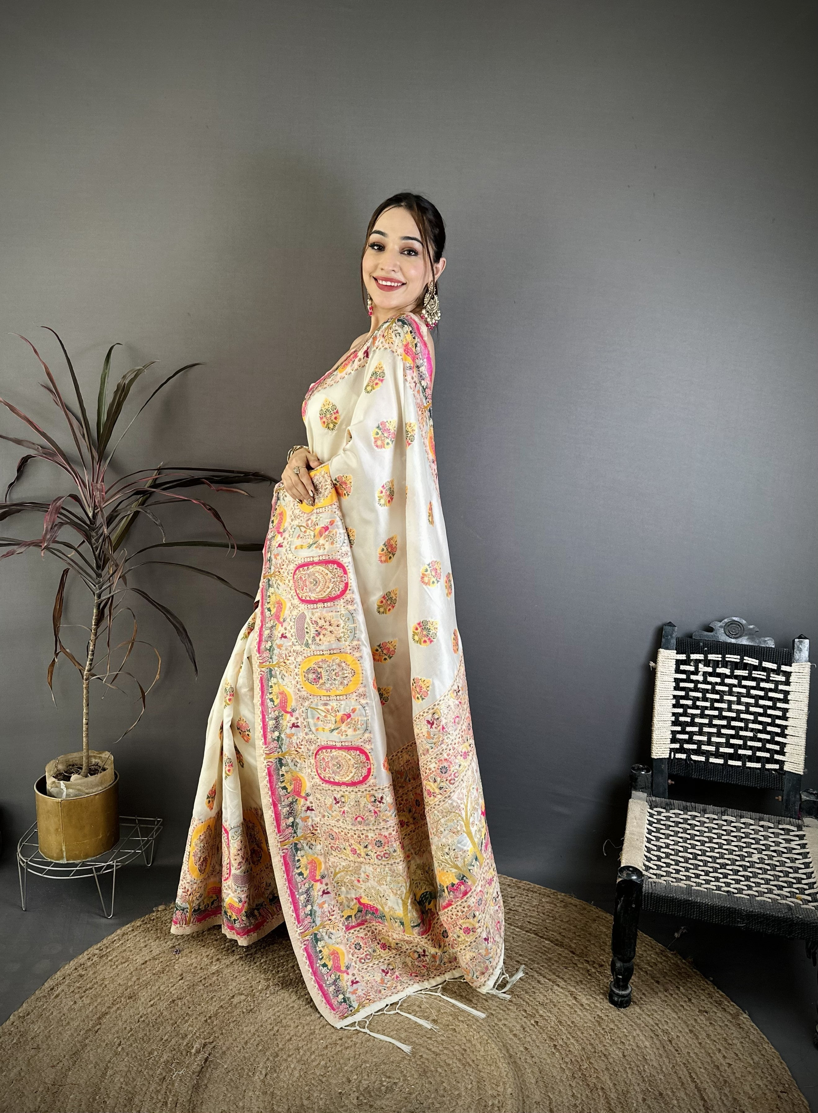 Elegant Wedding Wear Pure Soft Silk Printed Zari Weaving n Rich Pallu Designer Saree