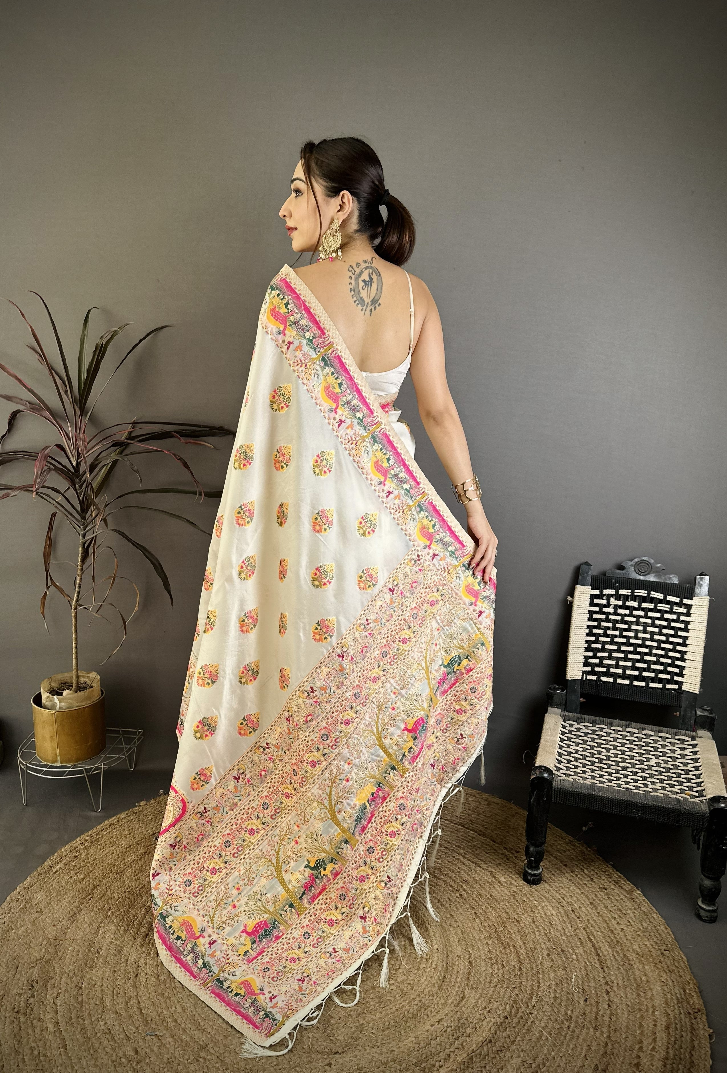 Elegant Wedding Wear Pure Soft Silk Printed Zari Weaving n Rich Pallu Designer Saree