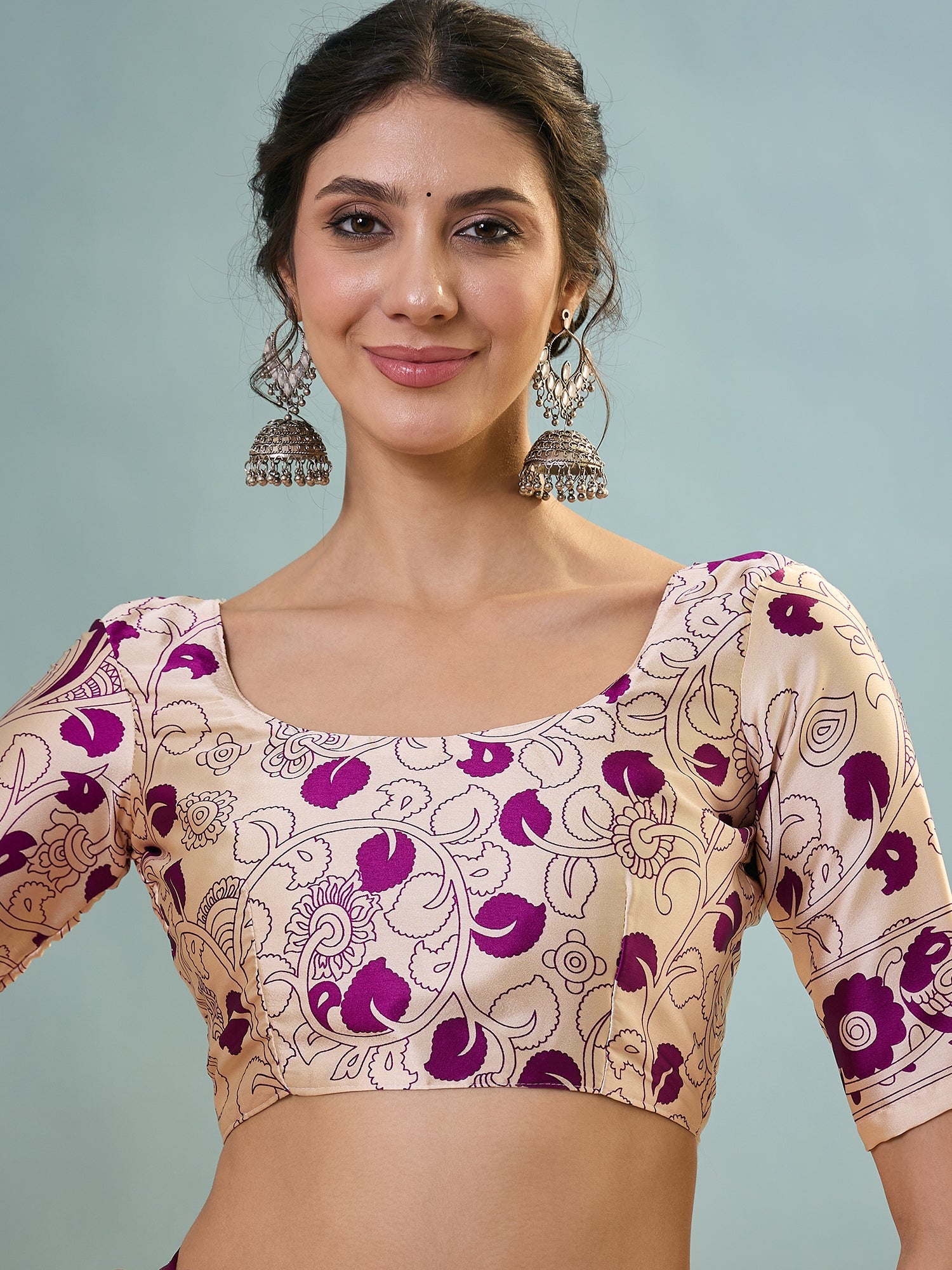 Attractive Wedding Wear Silk Print Designer Saree With Unstitched Blouse For Occasion