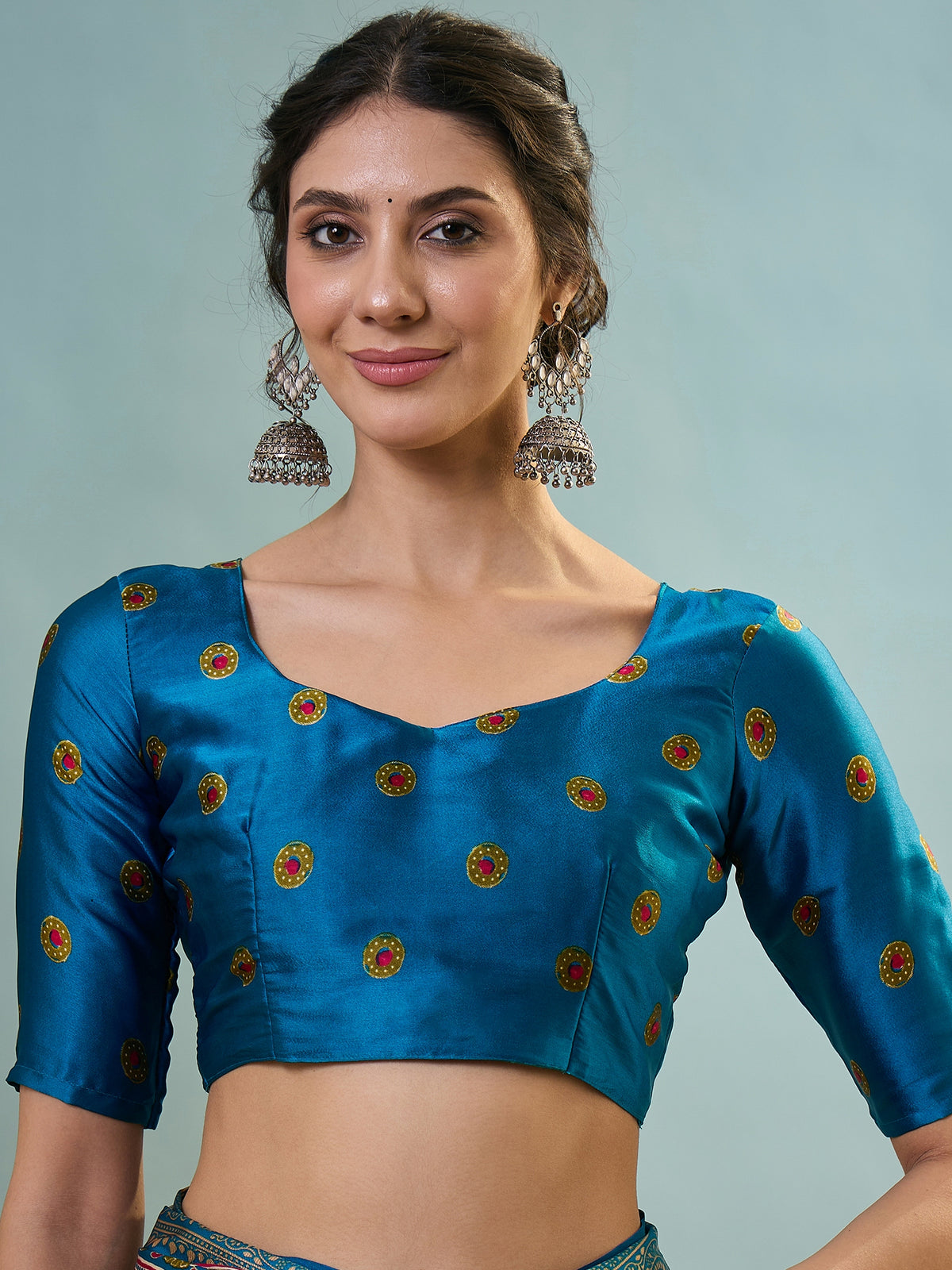 Attractive Function Wear Silk Print Designer Fancy Saree  With Unstitched Blouse Piece