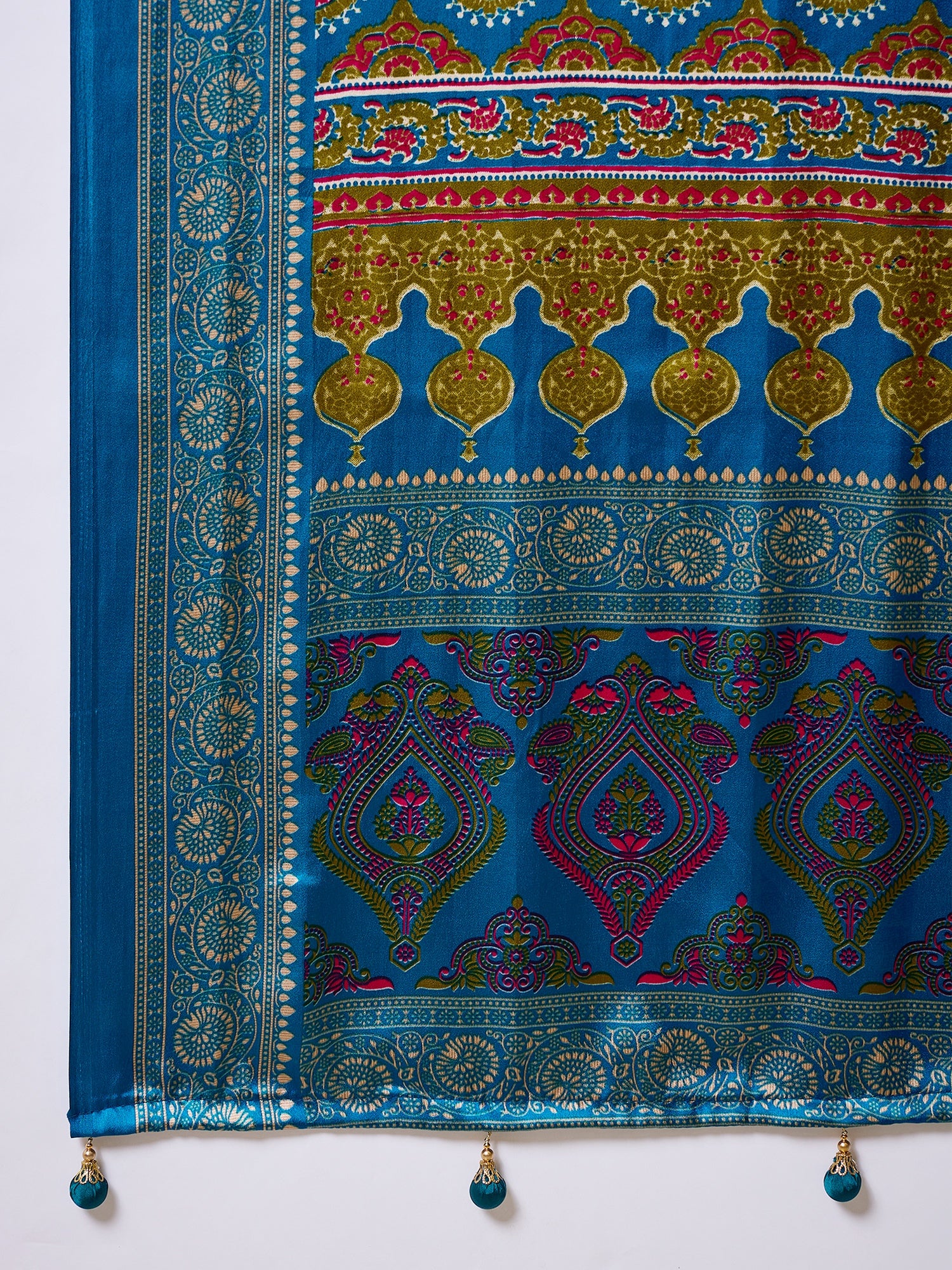 Attractive Function Wear Silk Print Designer Fancy Saree  With Unstitched Blouse Piece