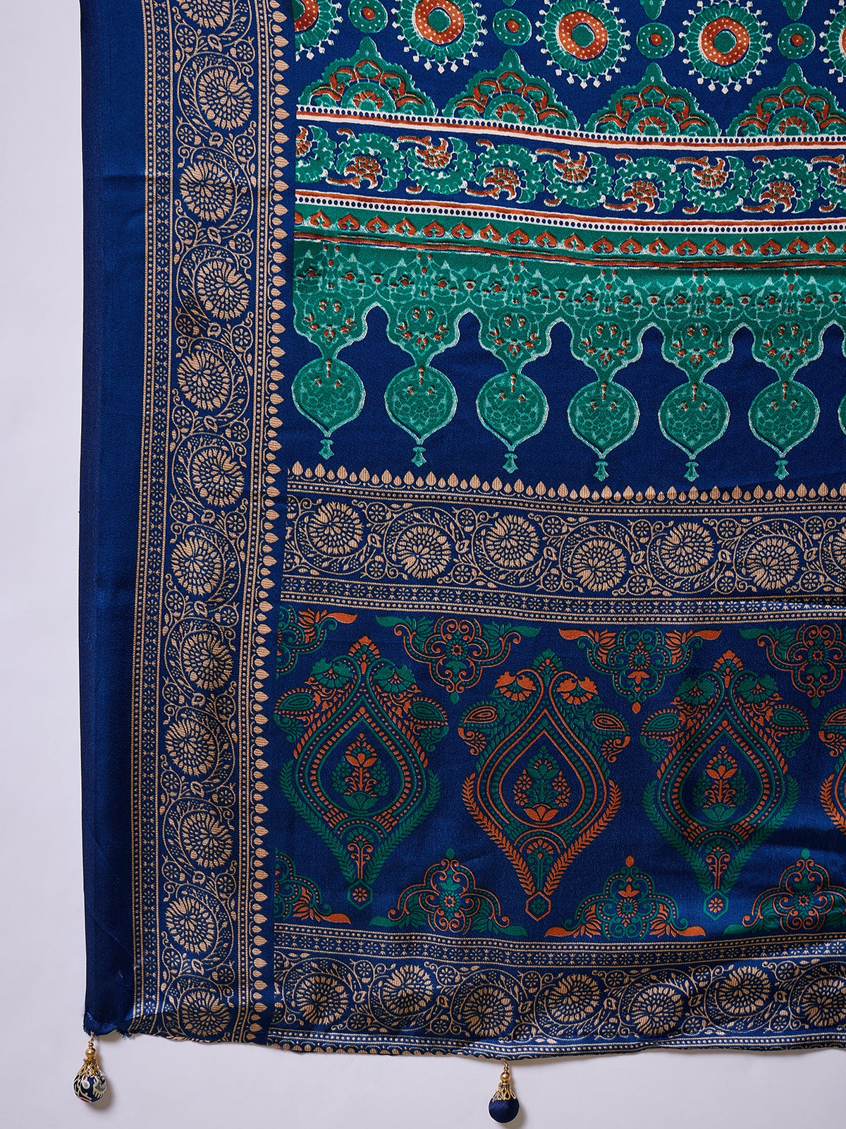 Attractive Function Wear Silk Print Designer Fancy Saree  With Unstitched Blouse Piece