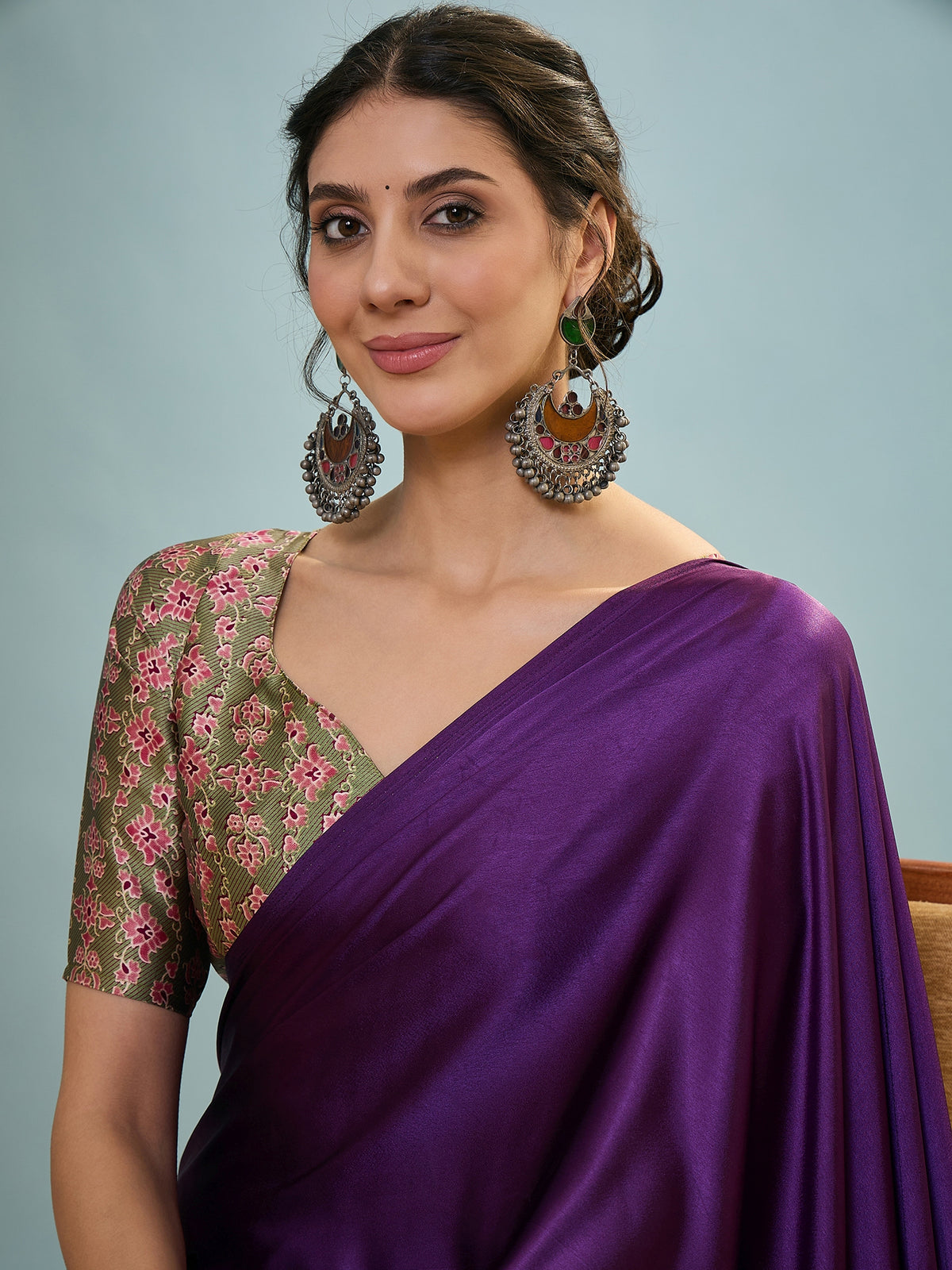 Confounding Festive Wear Silk Print Design Rich Pallu Fancy Saree With Unstitched Blouse Piece