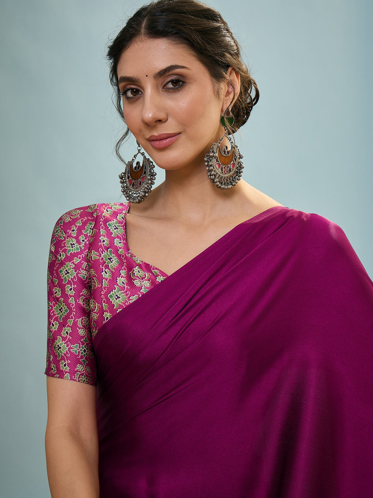 Confounding Festive Wear Silk Print Design Rich Pallu Fancy Saree With Unstitched Blouse Piece