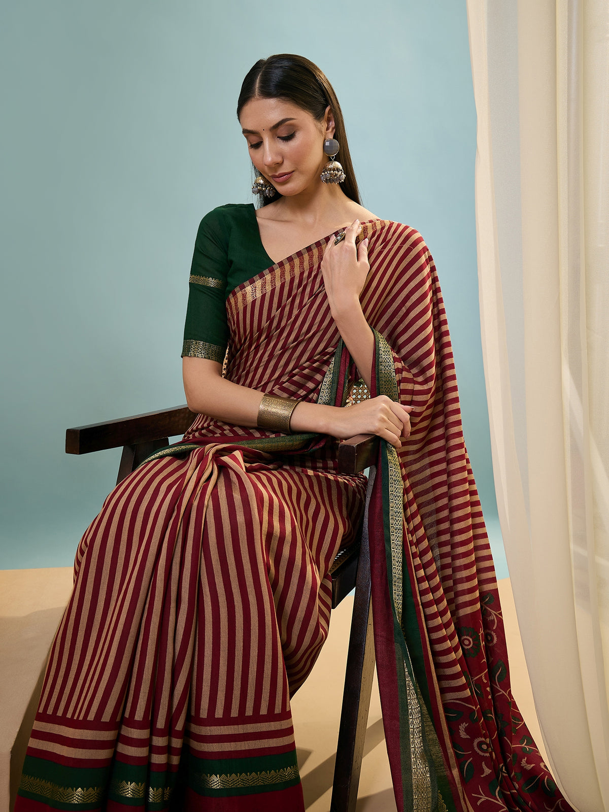 Elegant Party Wear Silk Print Design Fancy Saree With Unstitched Blouse Piece