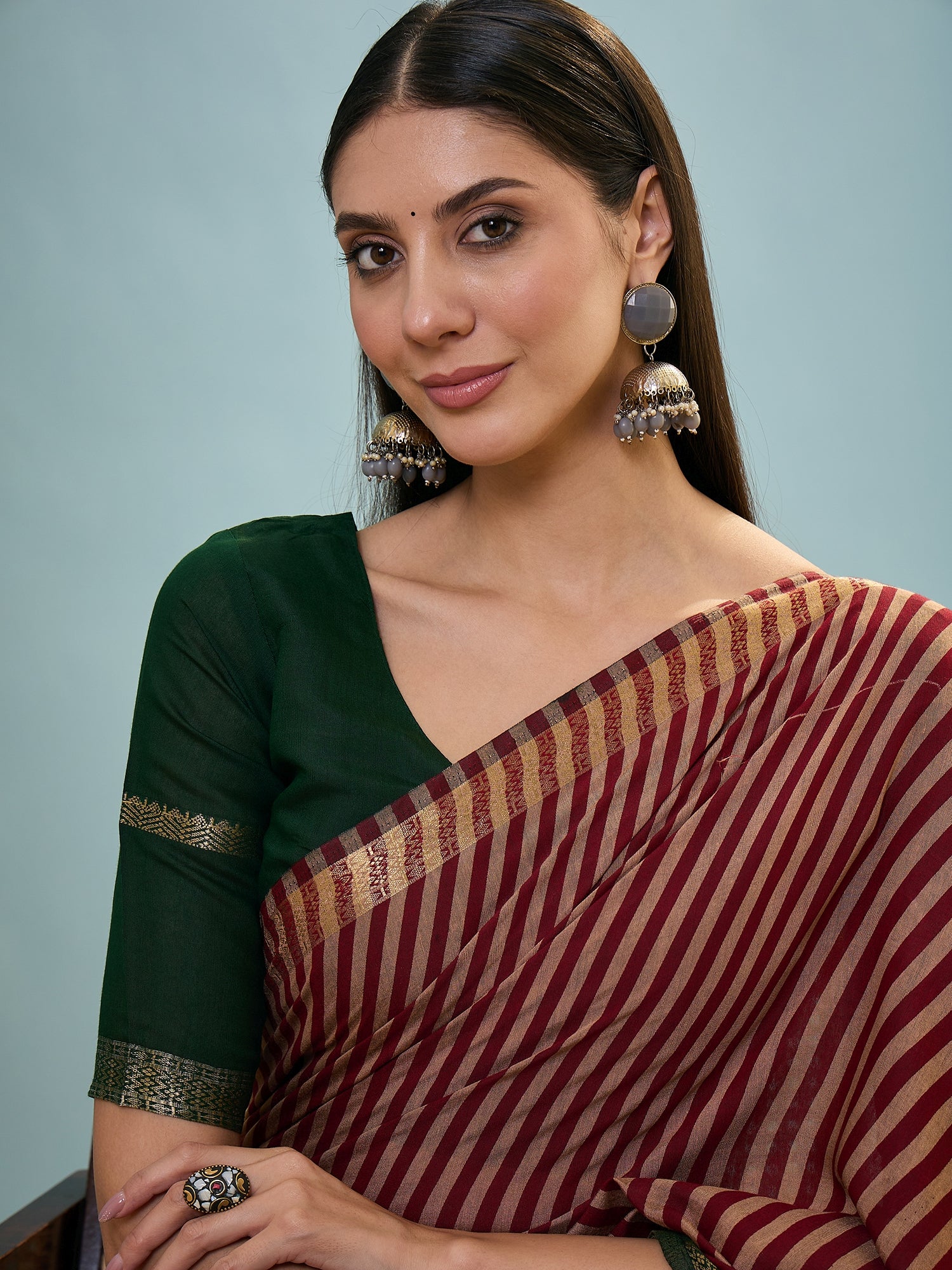 Elegant Party Wear Silk Print Design Fancy Saree With Unstitched Blouse Piece