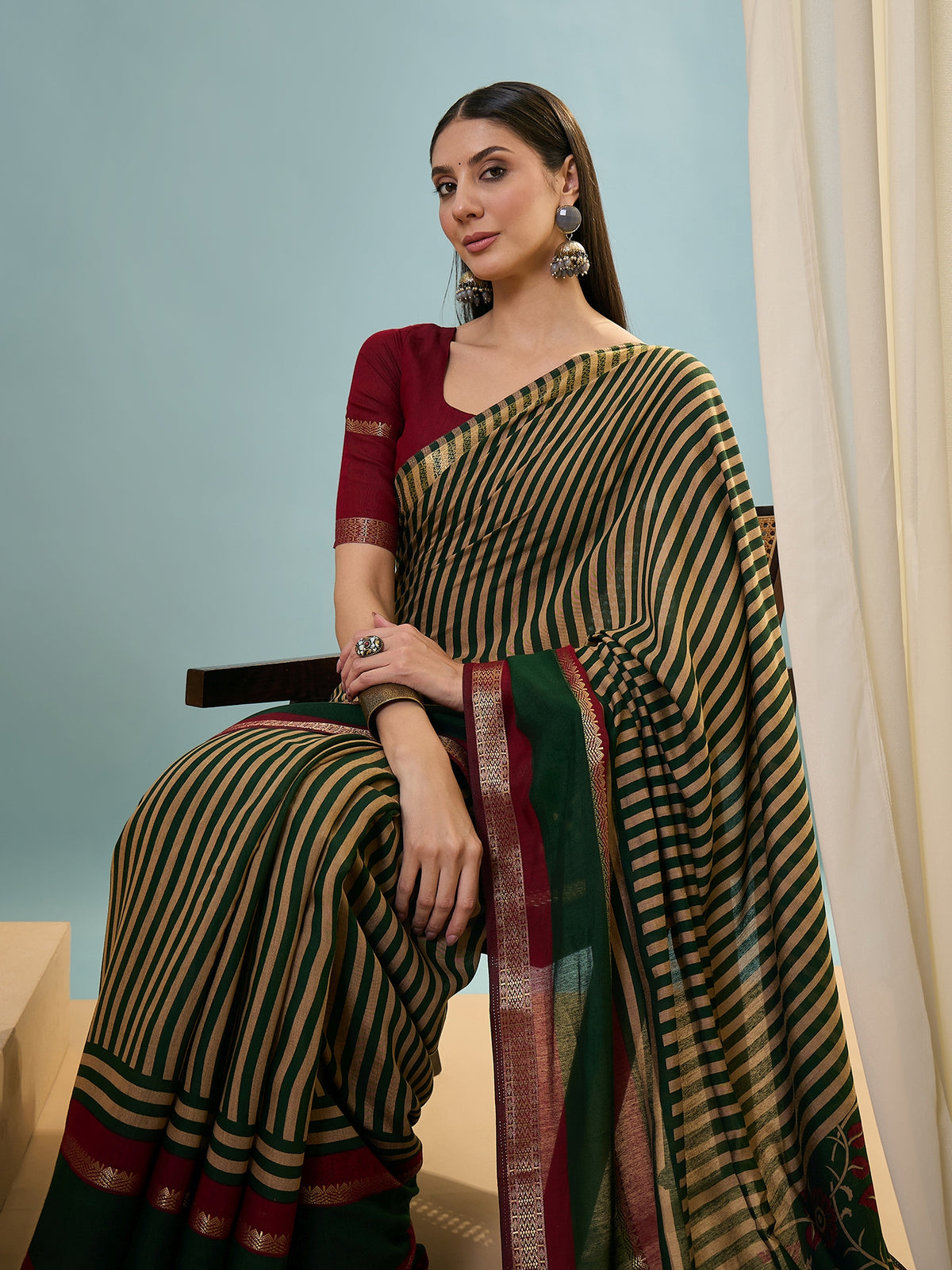 Elegant Party Wear Silk Print Design Fancy Saree With Unstitched Blouse Piece