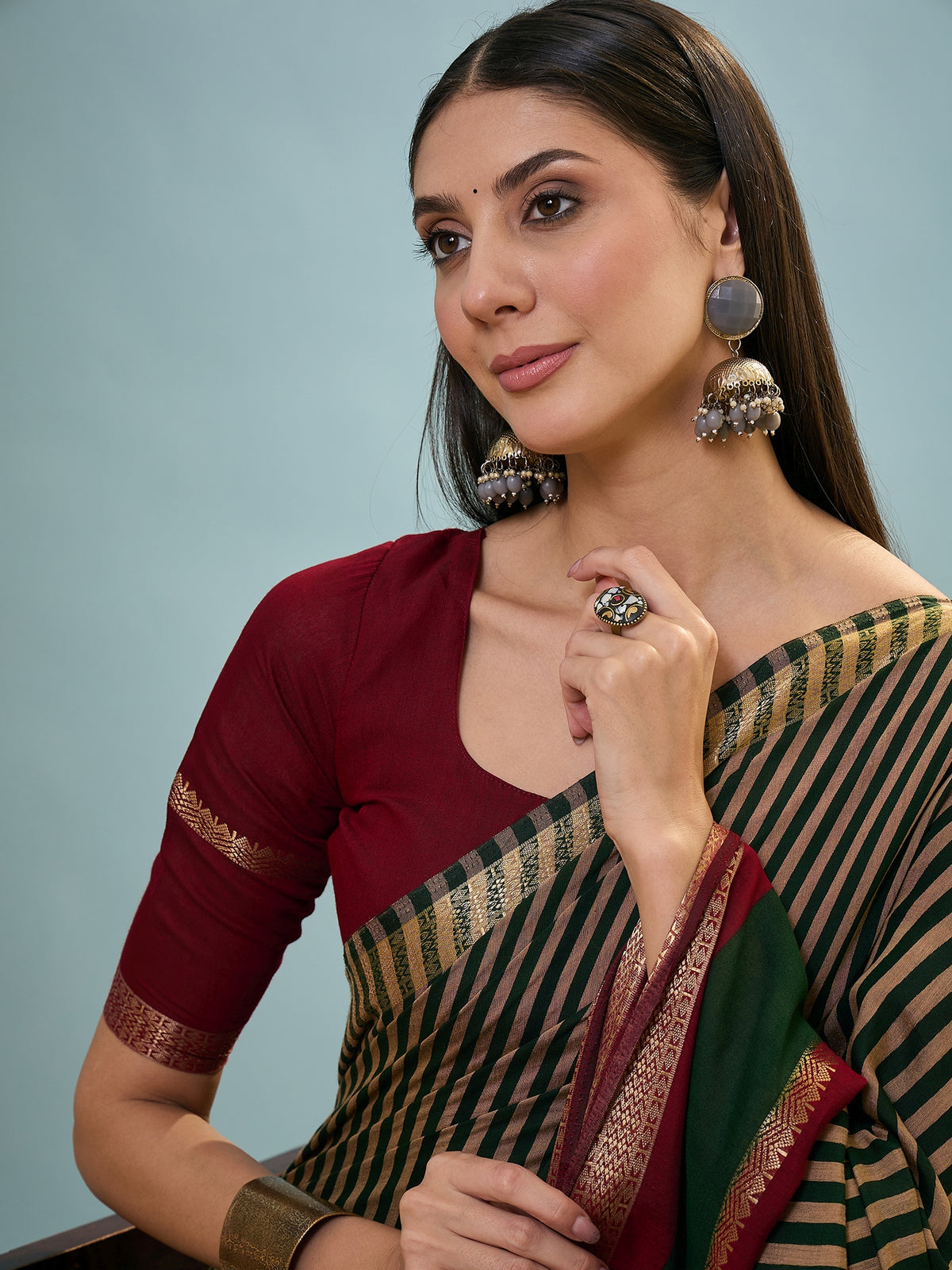 Elegant Party Wear Silk Print Design Fancy Saree With Unstitched Blouse Piece