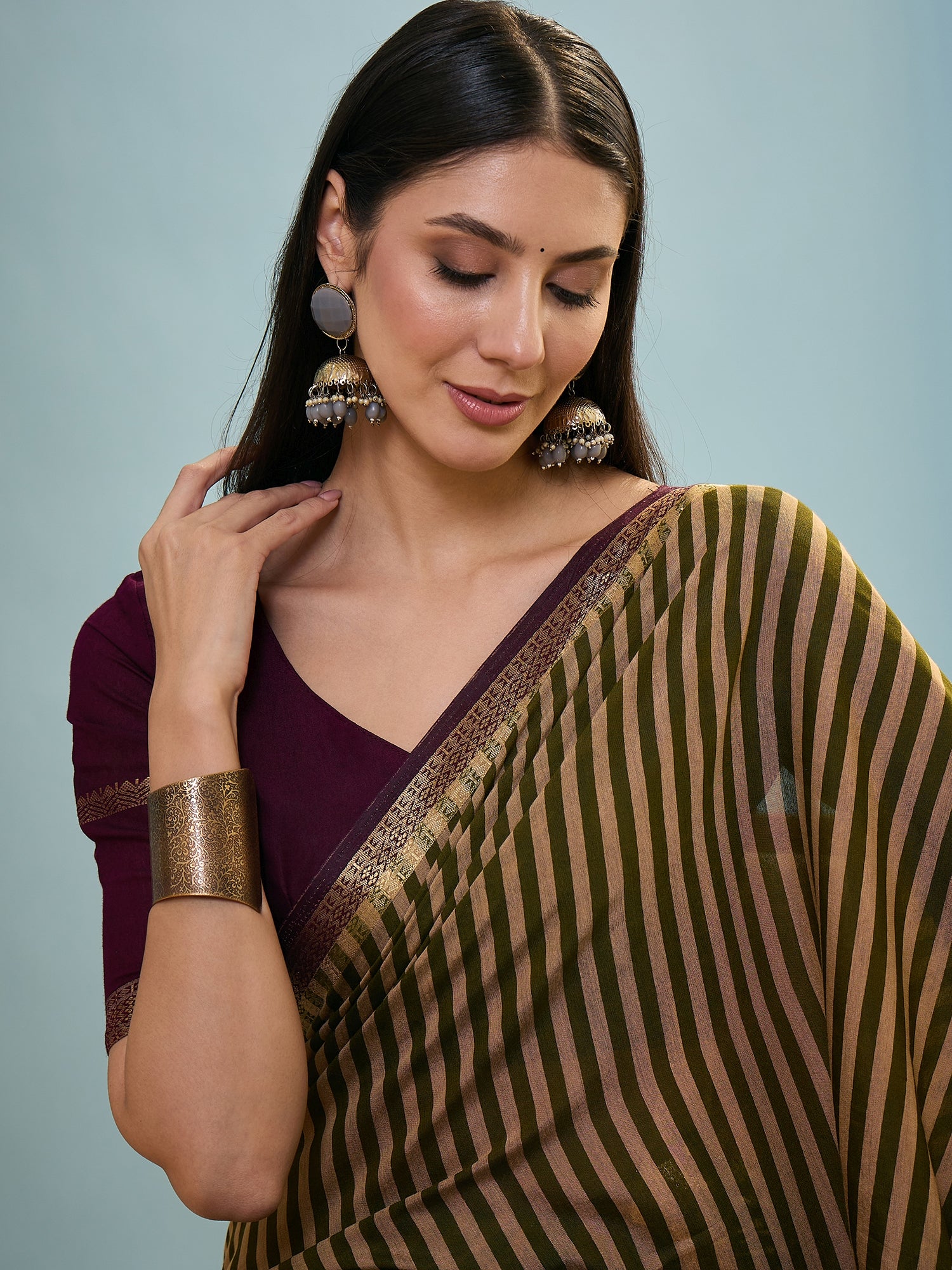 Elegant Party Wear Silk Print Design Fancy Saree With Unstitched Blouse Piece
