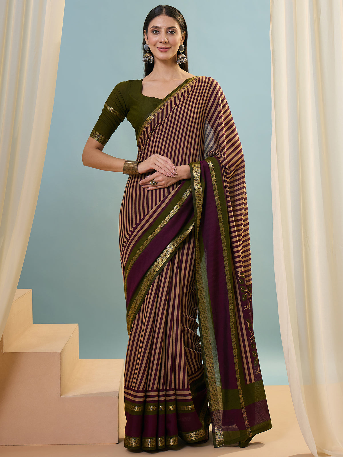 Elegant Party Wear Silk Print Design Fancy Saree With Unstitched Blouse Piece