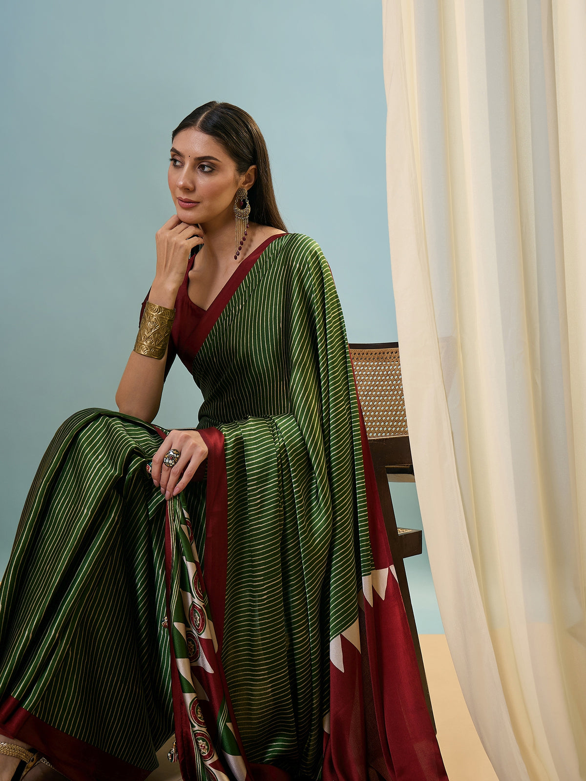 Marvellous Party Wear Silk Print Design Rich Pallu Fancy Saree With Unstitched Blouse Piece