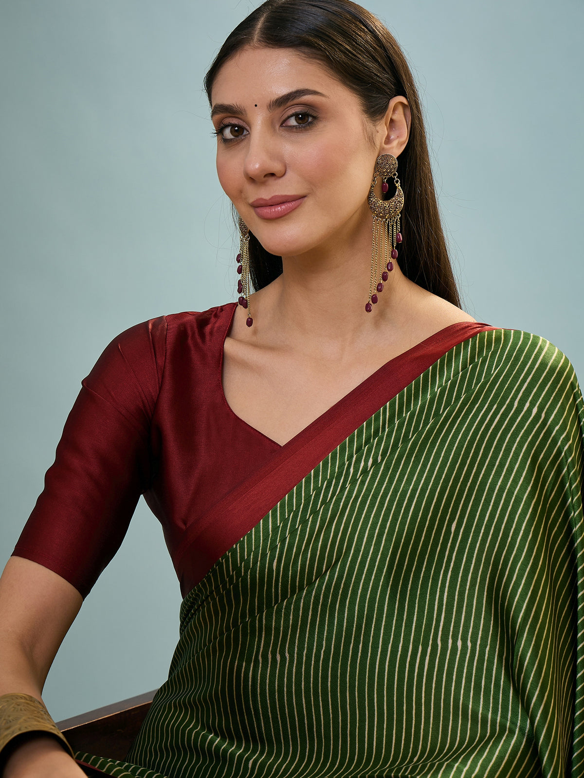 Marvellous Party Wear Silk Print Design Rich Pallu Fancy Saree With Unstitched Blouse Piece