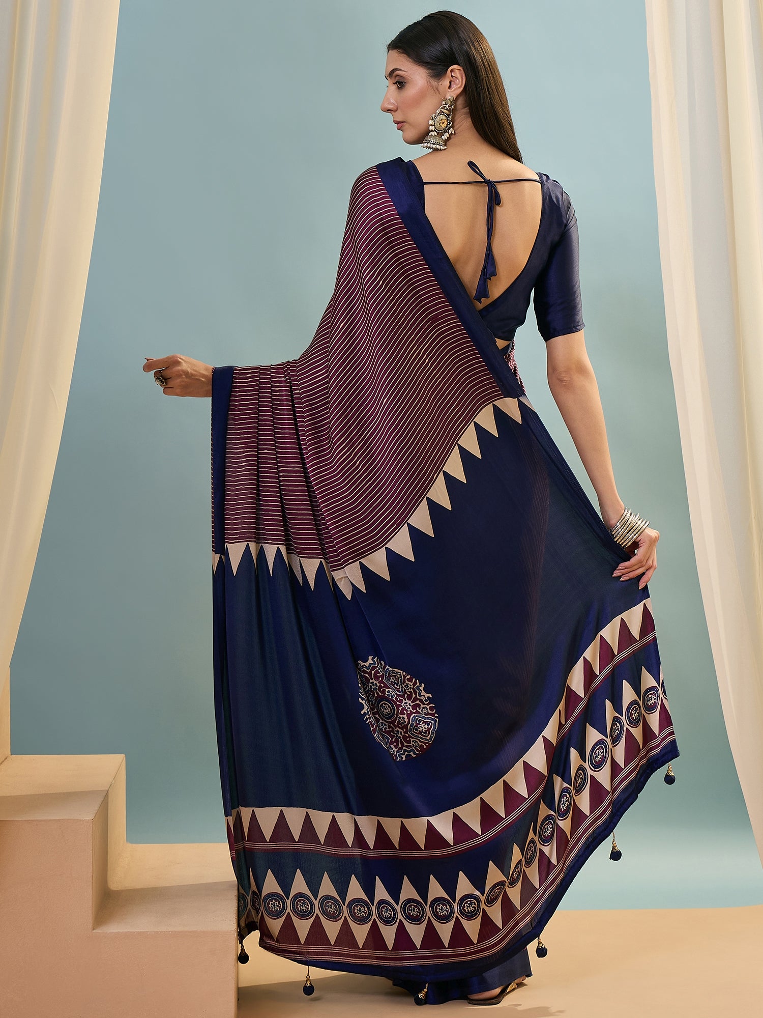 Marvellous Party Wear Silk Print Design Rich Pallu Fancy Saree With Unstitched Blouse Piece
