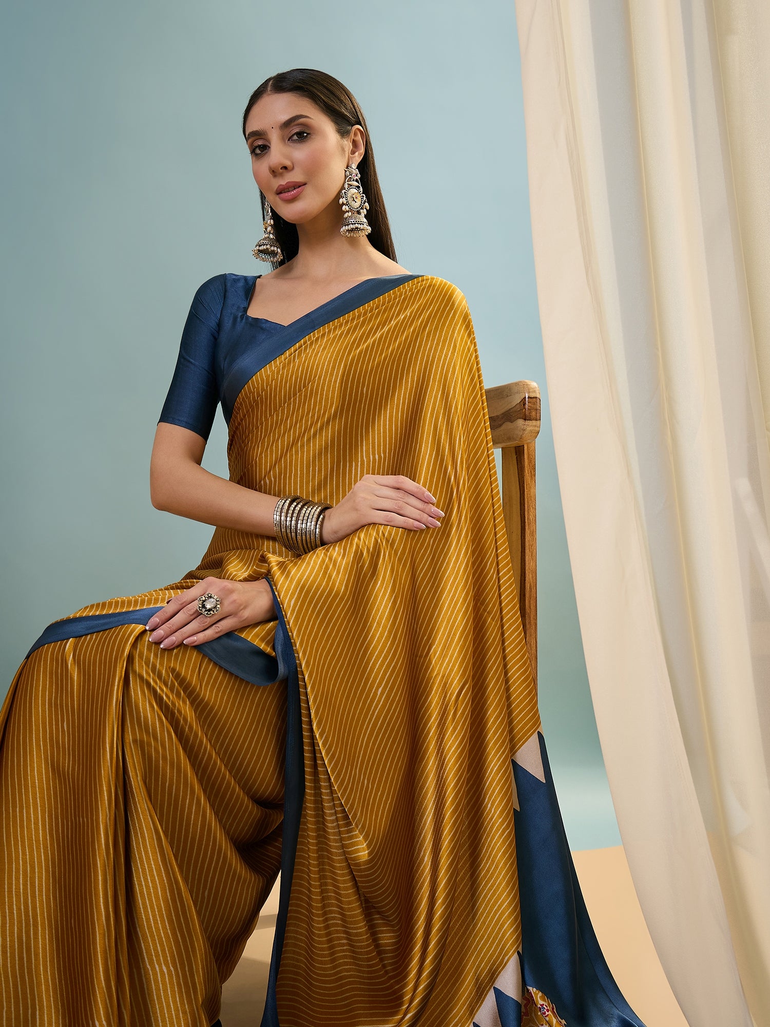 Marvellous Party Wear Silk Print Design Rich Pallu Fancy Saree With Unstitched Blouse Piece