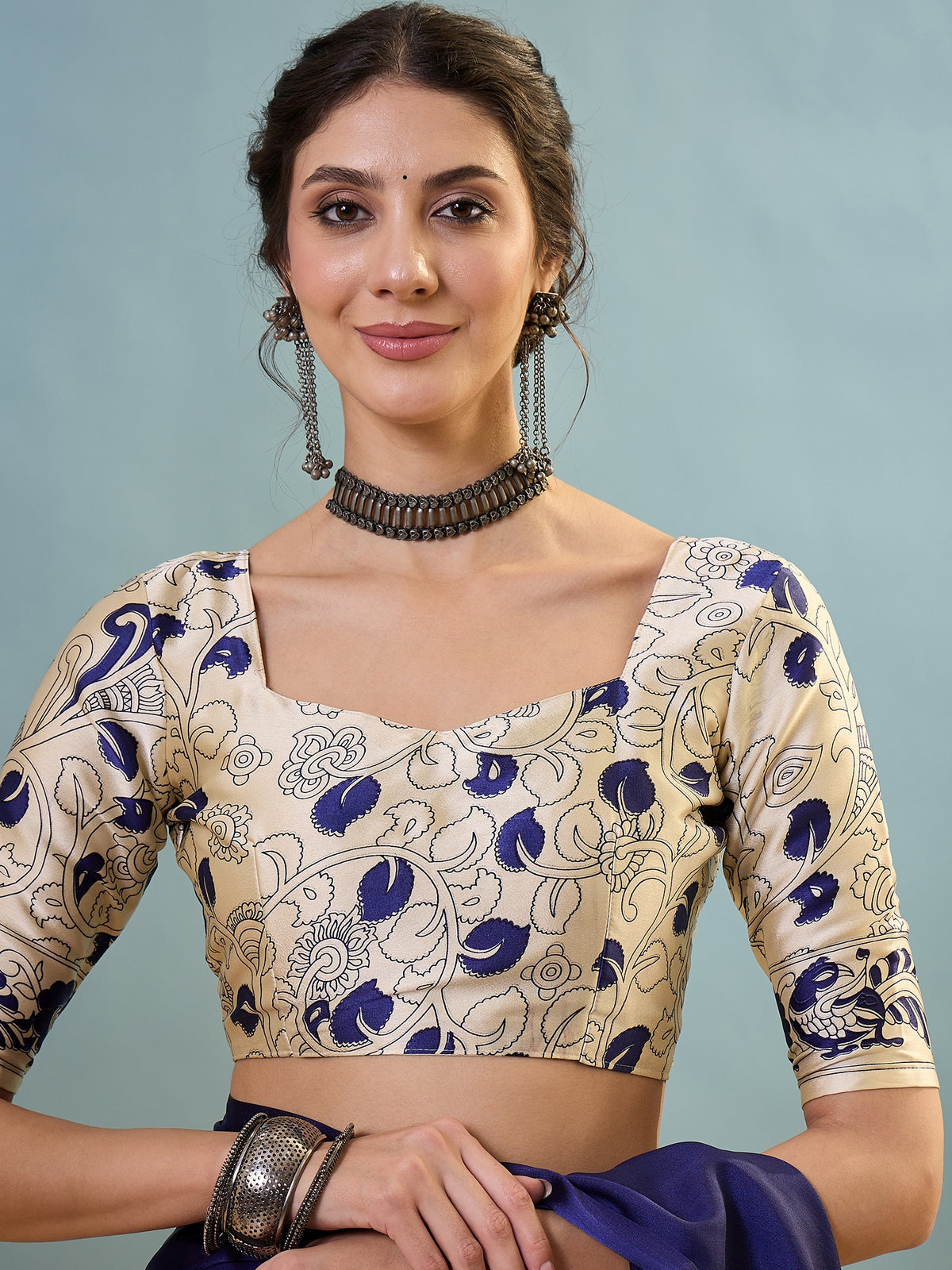 Attractive Wedding Wear Silk Print Designer Saree With Unstitched Blouse For Occasion