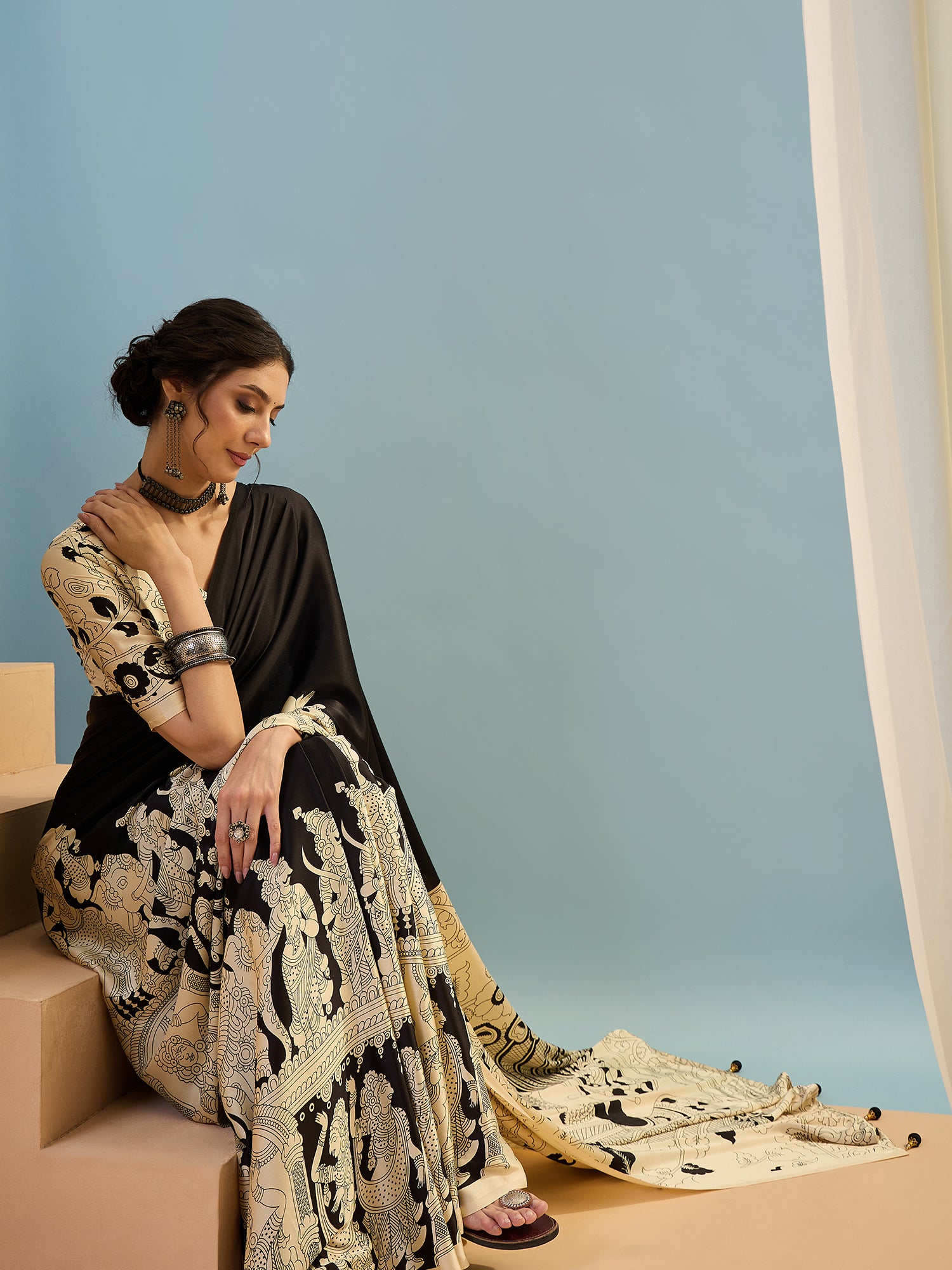 Attractive Wedding Wear Silk Print Designer Saree With Unstitched Blouse For Occasion