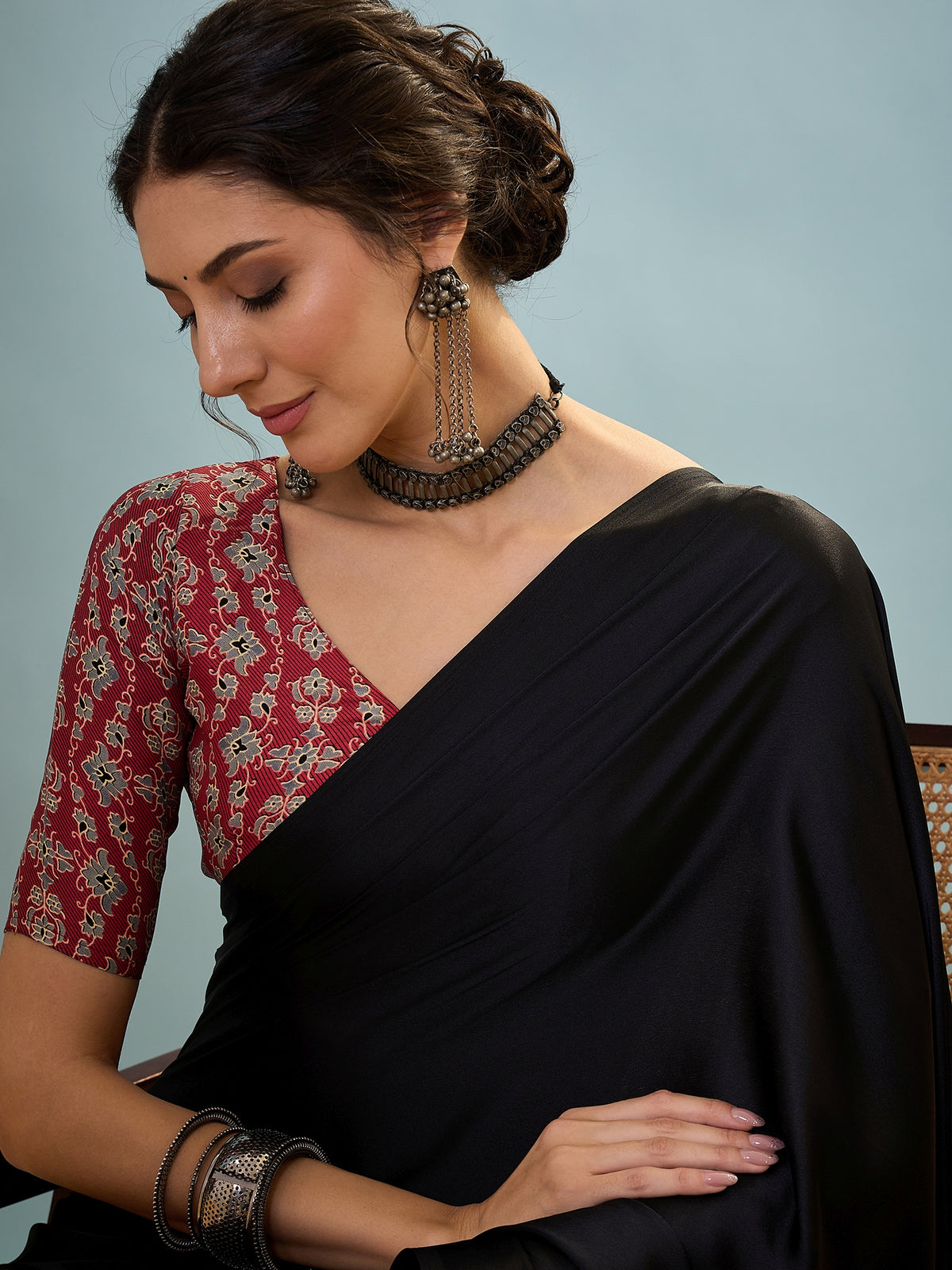 Confounding Festive Wear Silk Print Design Rich Pallu Fancy Saree With Unstitched Blouse Piece