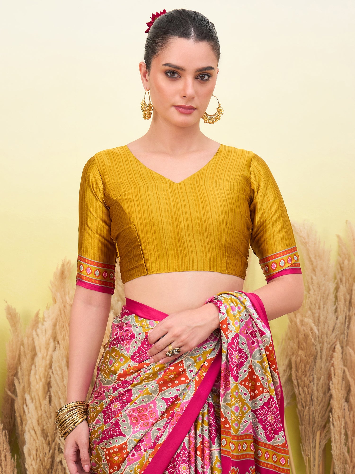 Heritage Function Wear Silk Print Tussels Work Fancy Saree With Blouse Unstitched Piece