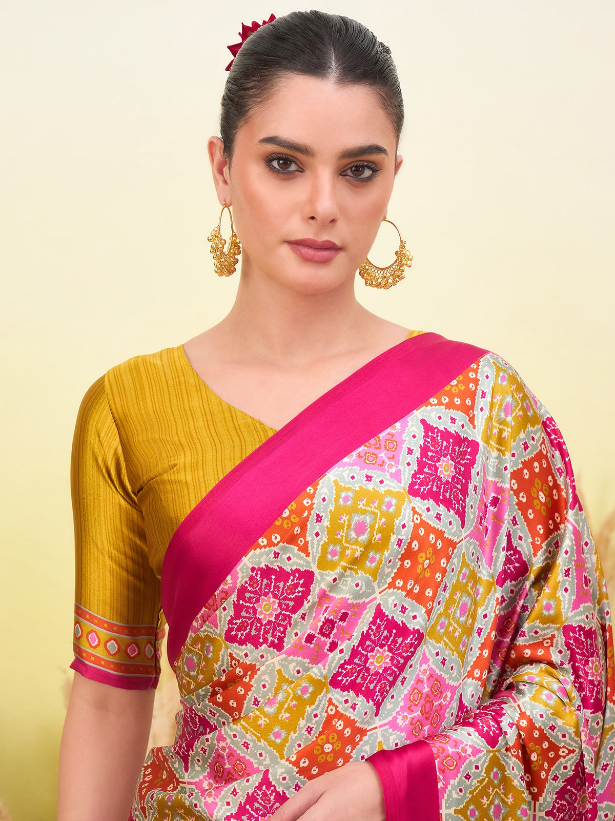 Heritage Function Wear Silk Print Tussels Work Fancy Saree With Blouse Unstitched Piece