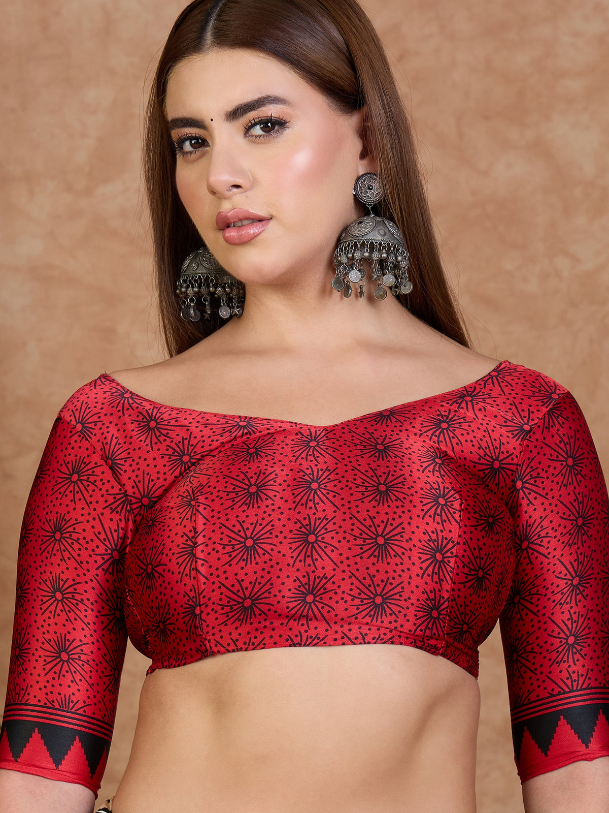 Latest Festive Wear Silk Print Designer Fancy Saree With Unstitched Blouse