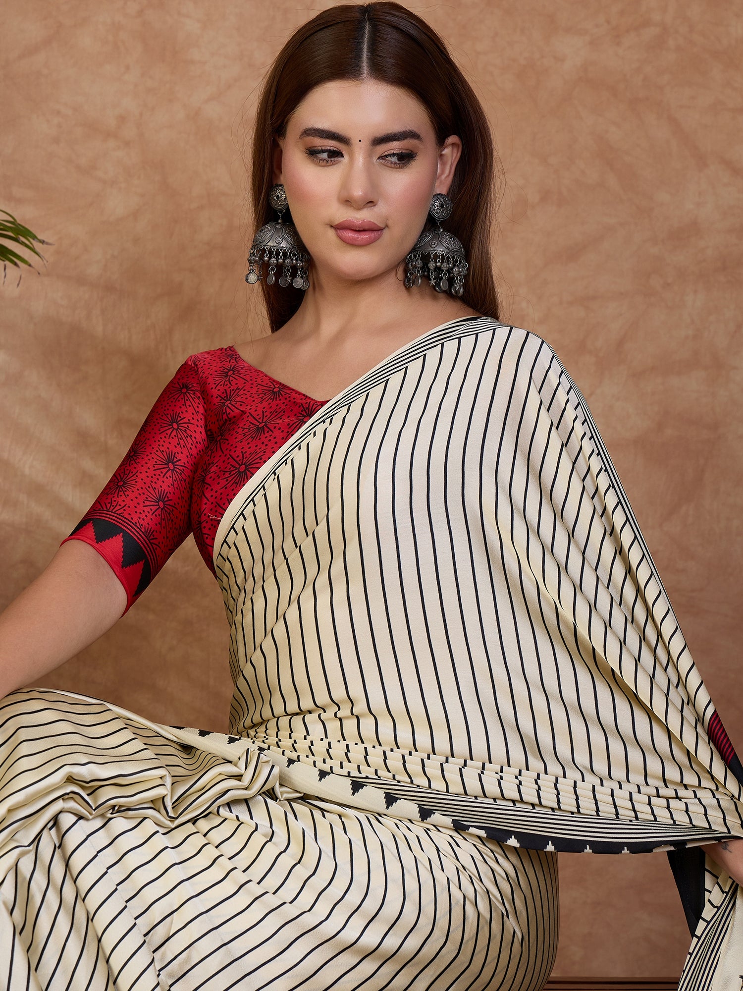 Latest Festive Wear Silk Print Designer Fancy Saree With Unstitched Blouse