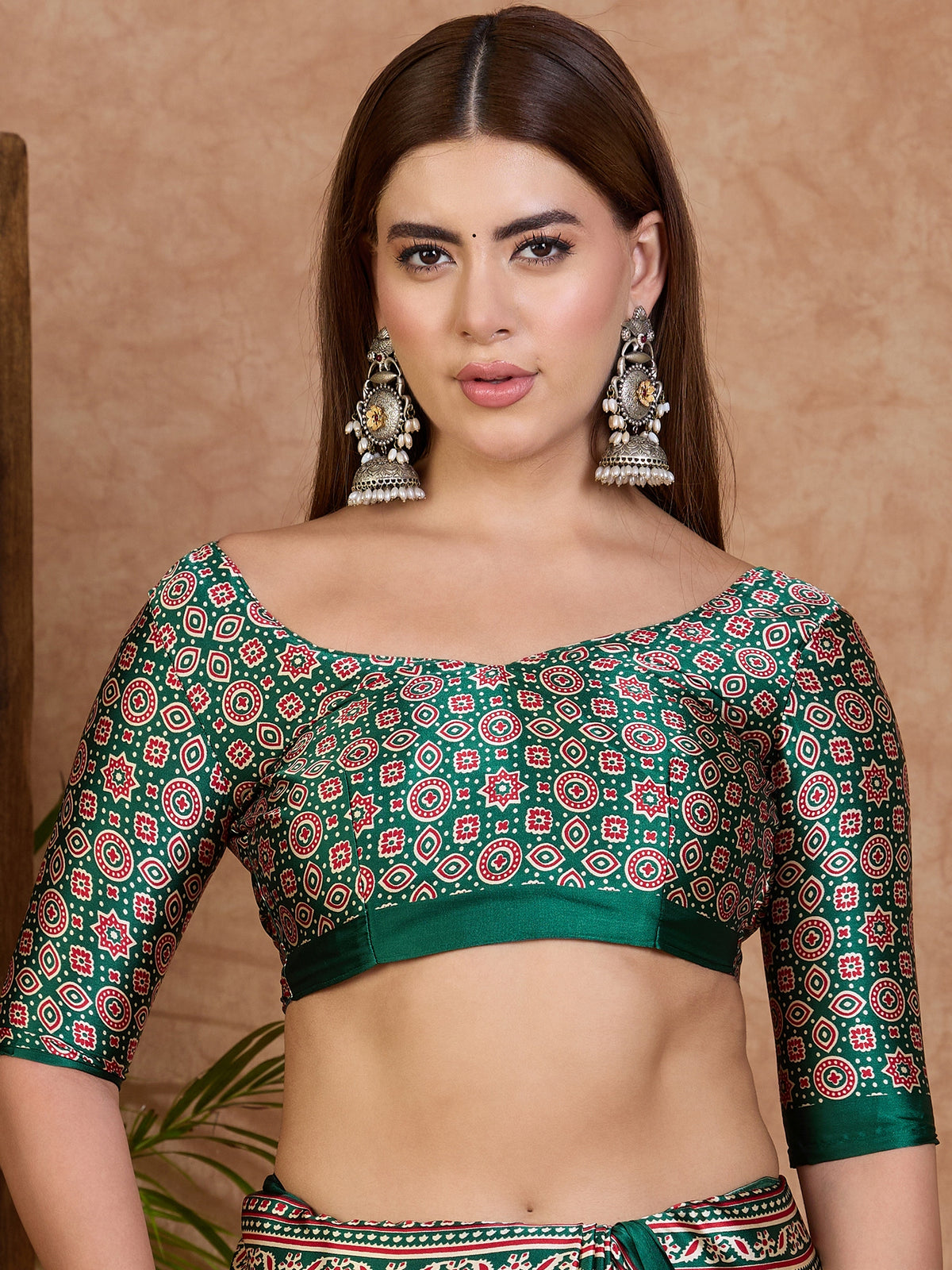 Desirable Function Wear Satin Silk Print Design Rich Pallu Fancy Saree With Unstitched Blouse Piece