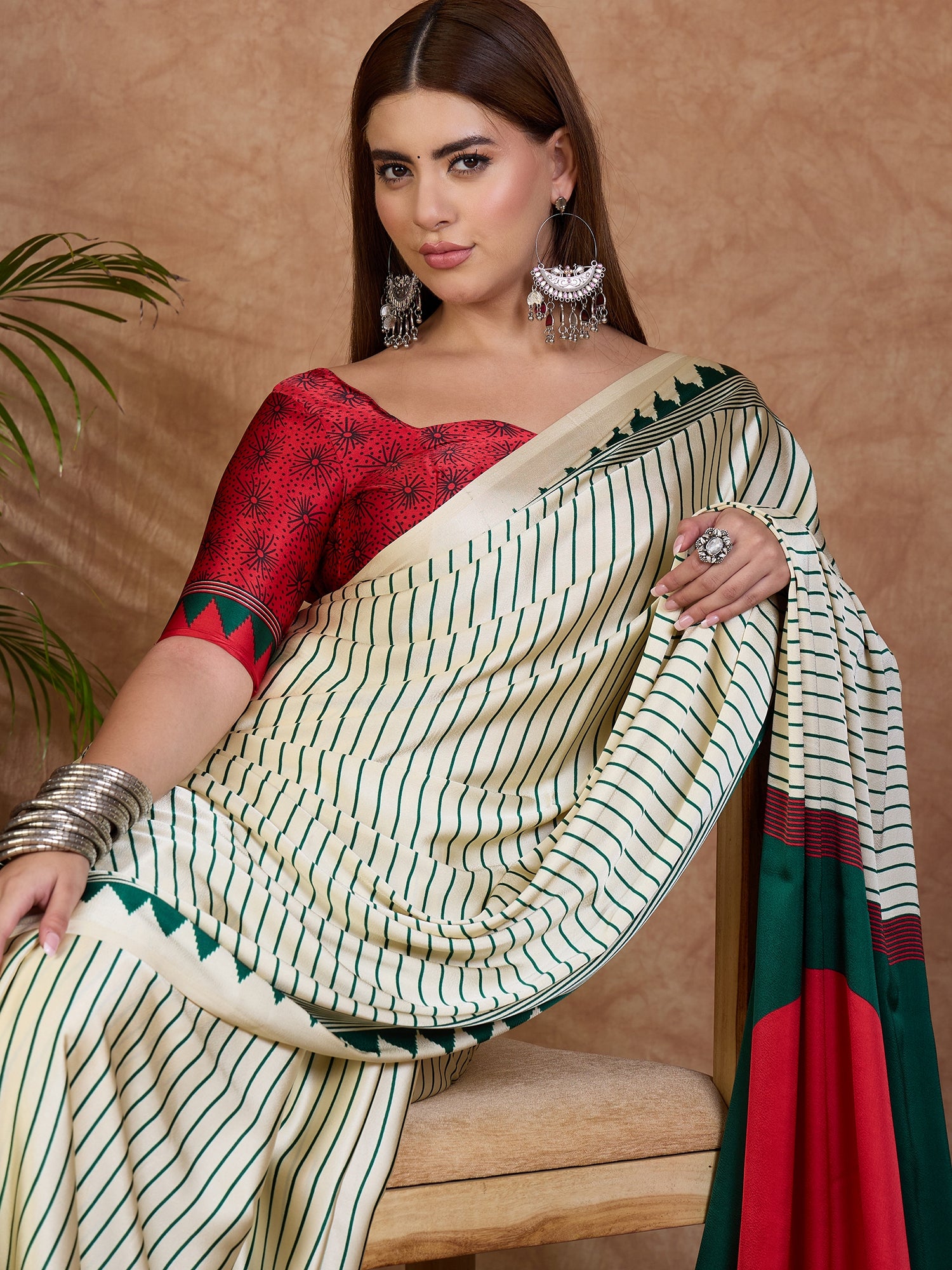 Latest Festive Wear Silk Print Designer Fancy Saree With Unstitched Blouse