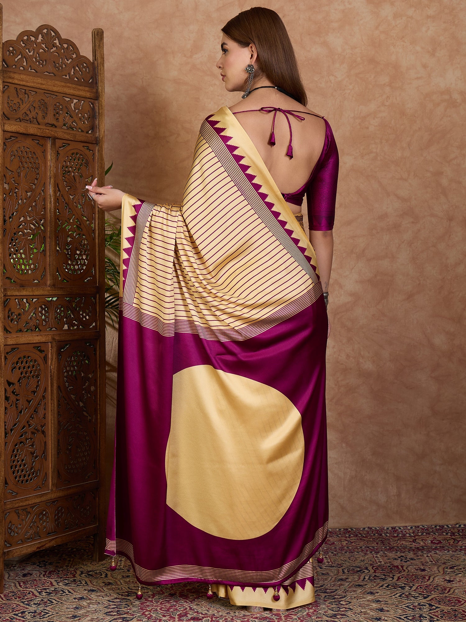 Latest Festive Wear Silk Print Designer Fancy Saree With Unstitched Blouse