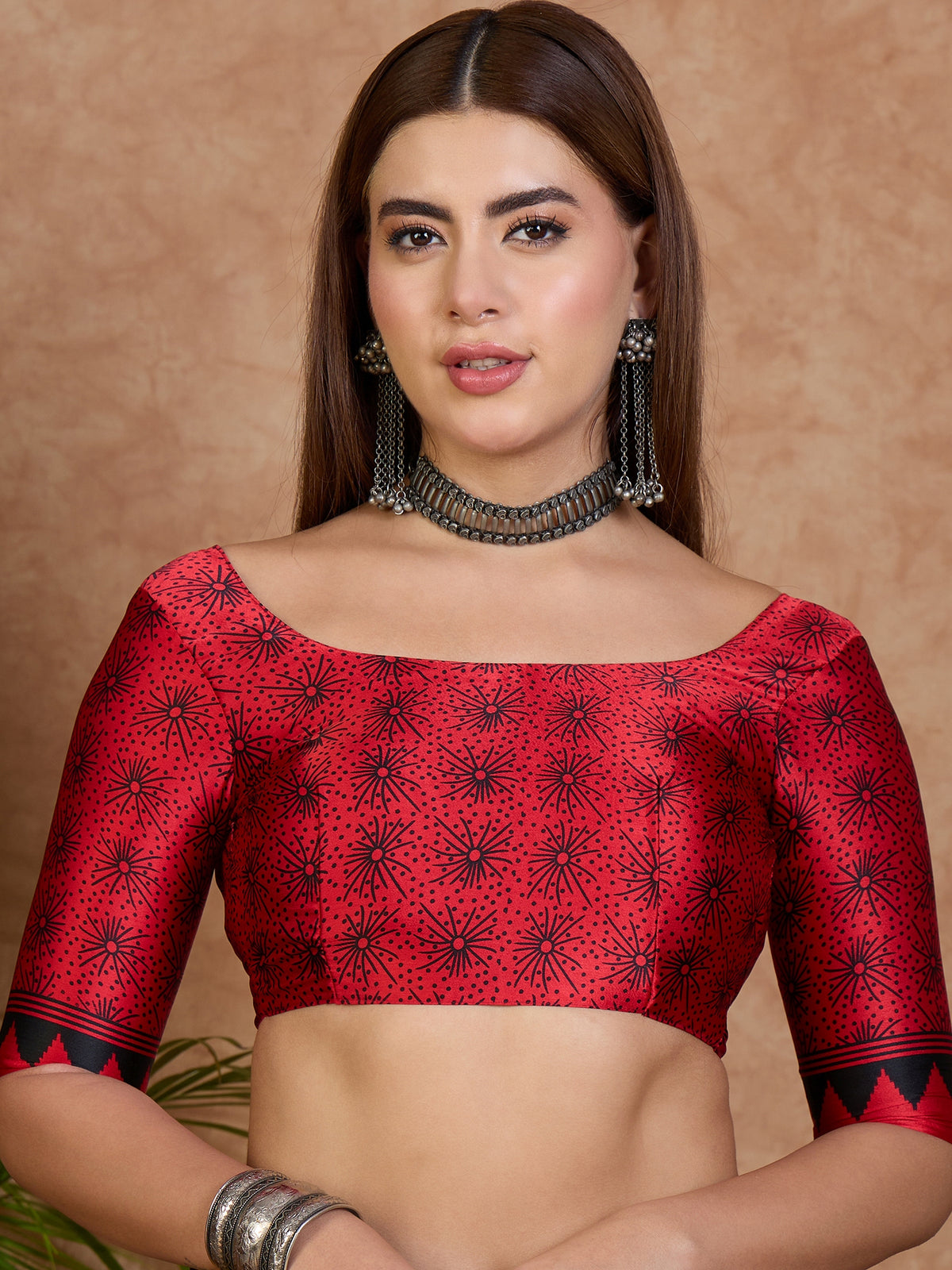 Latest Festive Wear Silk Print Designer Fancy Saree With Unstitched Blouse