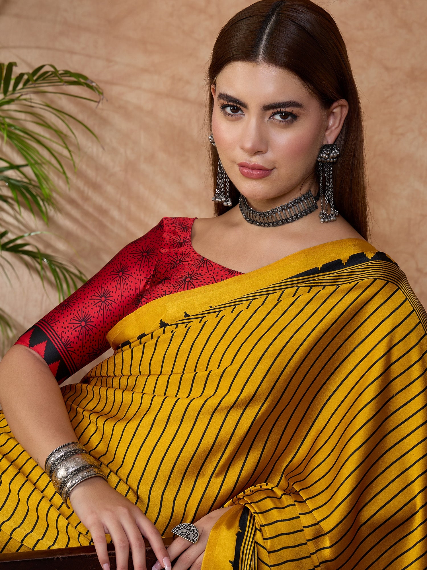 Latest Festive Wear Silk Print Designer Fancy Saree With Unstitched Blouse