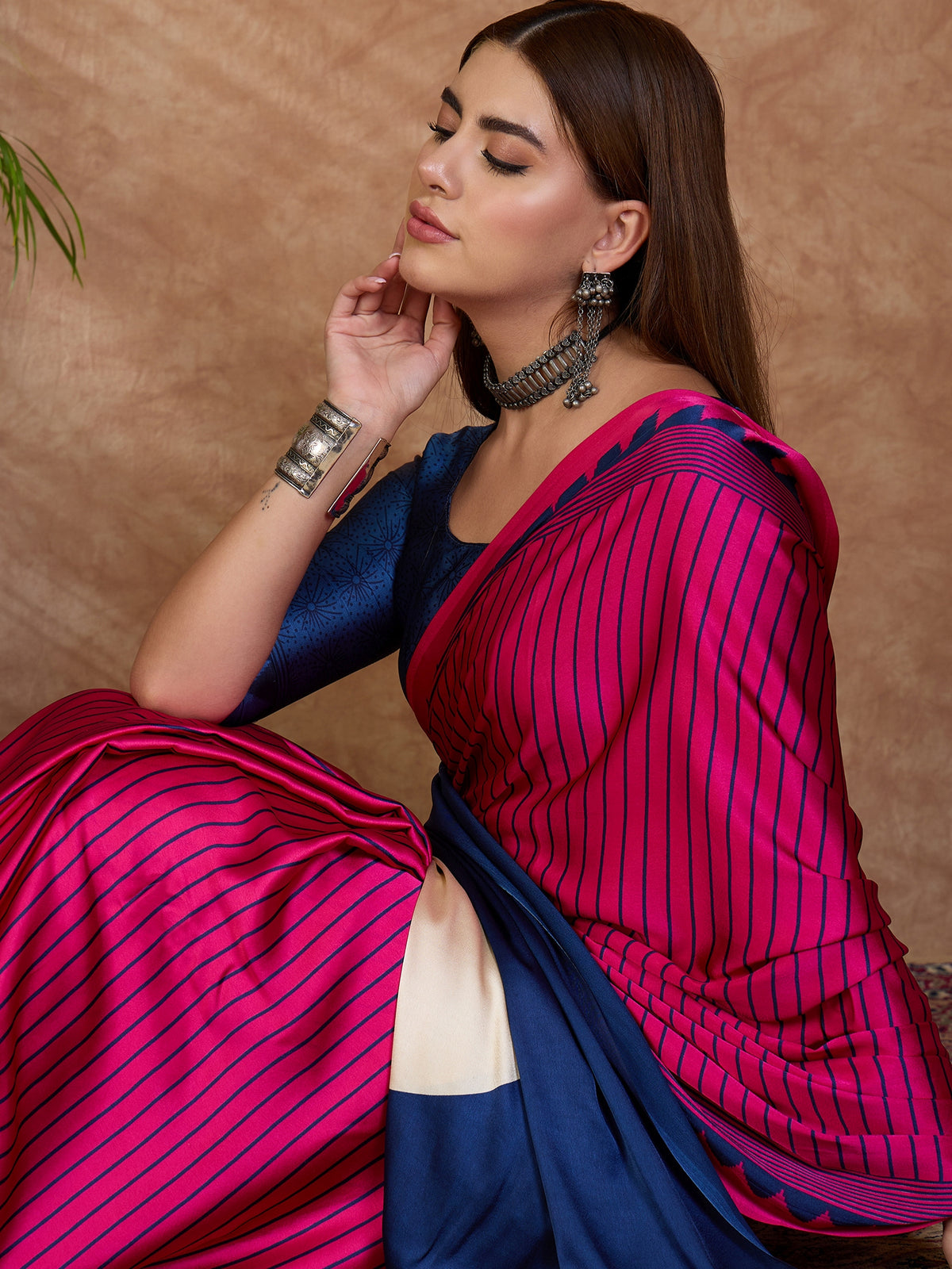 Latest Festive Wear Silk Print Designer Fancy Saree With Unstitched Blouse