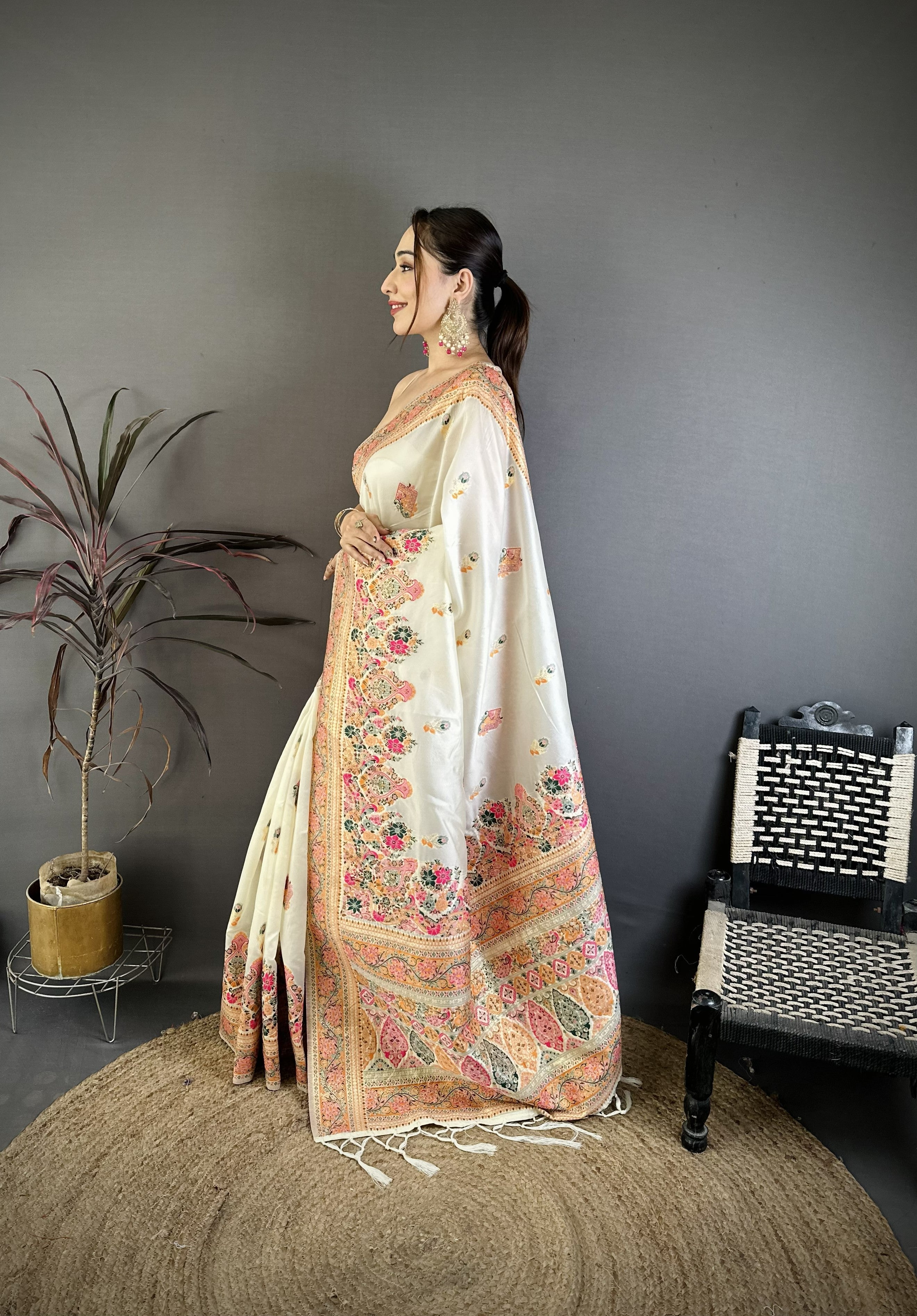 Elegant Wedding Wear Pure Soft Silk Printed Zari Weaving n Rich Pallu Designer Saree