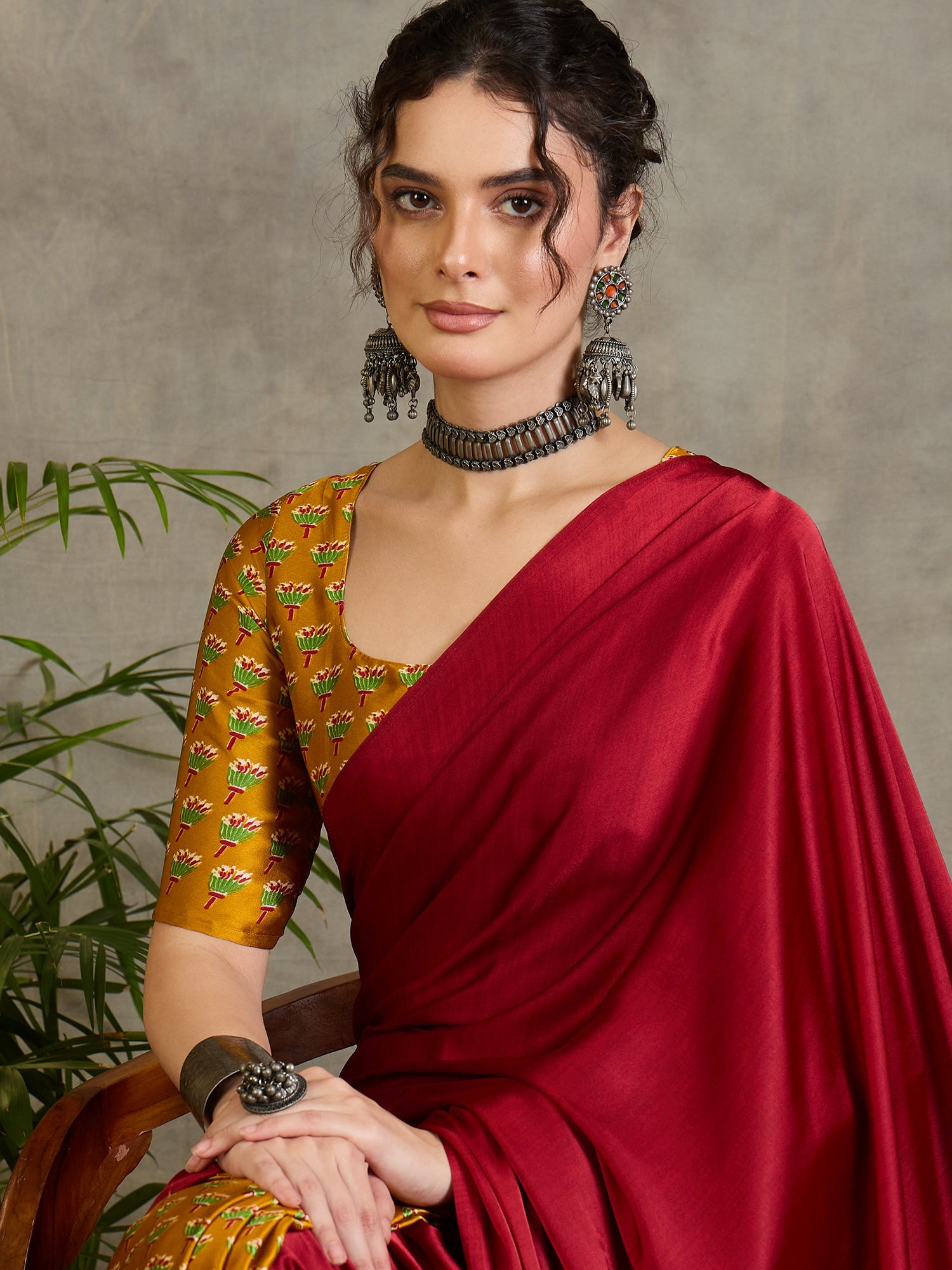 Regal Wedding Wear Satin Silk Print Design Rich Pallu Fancy Saree With Unstitched Blouse Piece