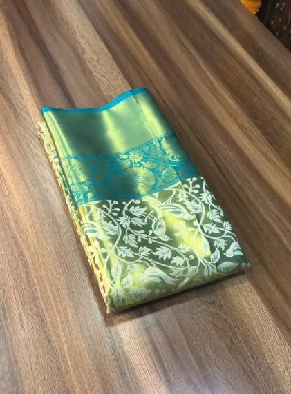 New Wedding Wear Kanjivaram Silk Pure Zari Weaving with Beautiful Meena Weaving Saree