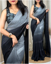 Load image into Gallery viewer, New Partywear Pedding Color Print n Tussles Work Fancy Designer Saree

