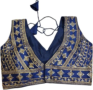 New Party Wear Silk Embroidery Work With Designer Readymade Blouse for Women