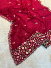 Load image into Gallery viewer, Marvellous Wedding Wear Soft Georgette Embroidery Work Fancy Desginer Saree With Blouse Piece
