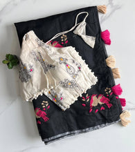 Load image into Gallery viewer, Latest Wedding Wear Chanderi Cotton Embroidery n Tussels Work Fancy Designer Saree With Stitched Blouse
