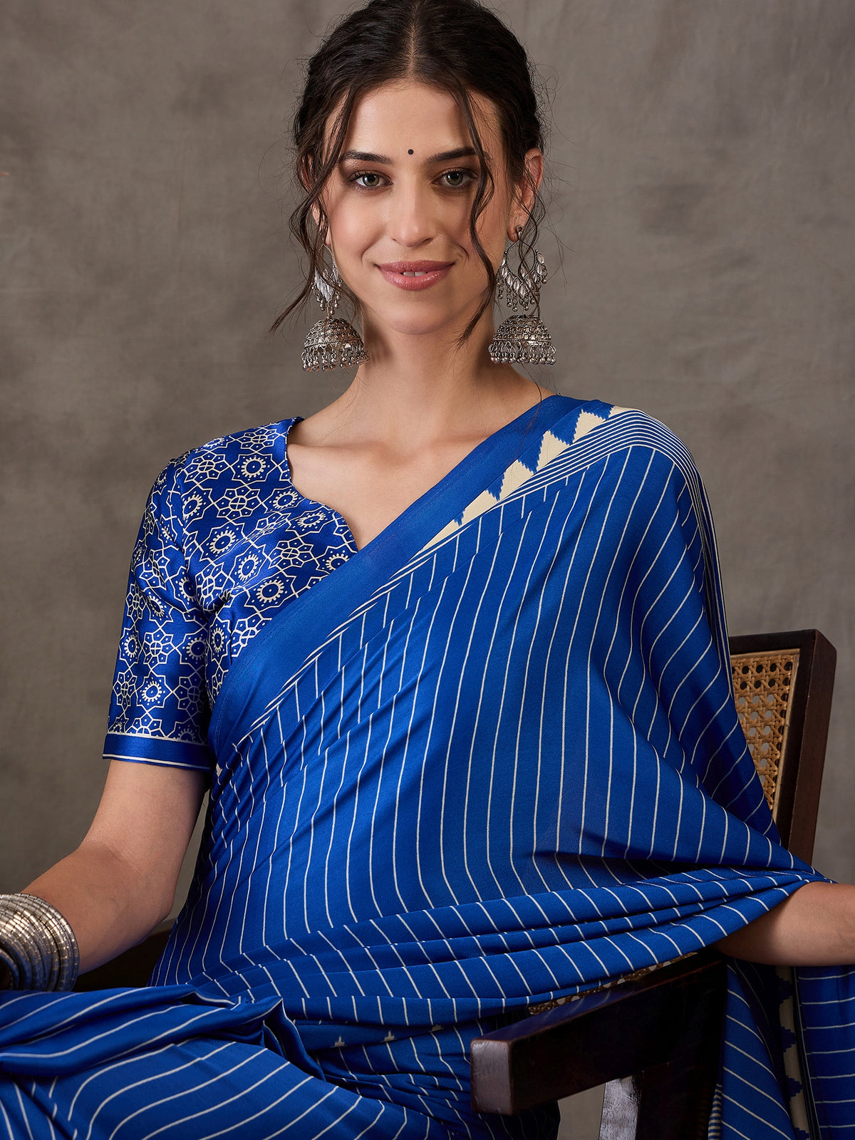 Charming Function Wear Silk Print Design Fancy Saree With Unstitched Blouse Piece