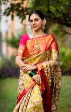Load image into Gallery viewer, Latest Wedding wear Pista Color Kanjivaram Silk Jacquard Weaving Work Fancy Designer Saree
