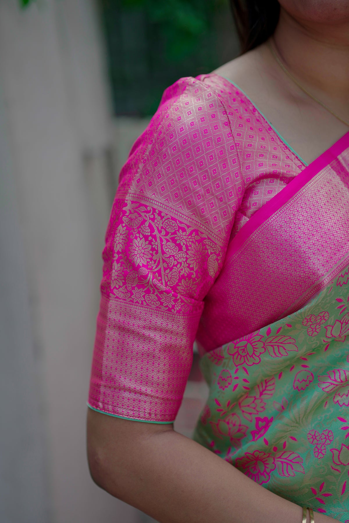 Rhapsodic Function Wear Jacquard Zari Weaving Work Kanchipuram Silk Saree With Ephemeral Blouse Piece