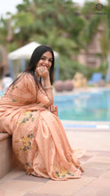 Load image into Gallery viewer, New Tussar Cotton Embroidery With Cut Work Festive Wear Fancy Designer Saree With Blouse
