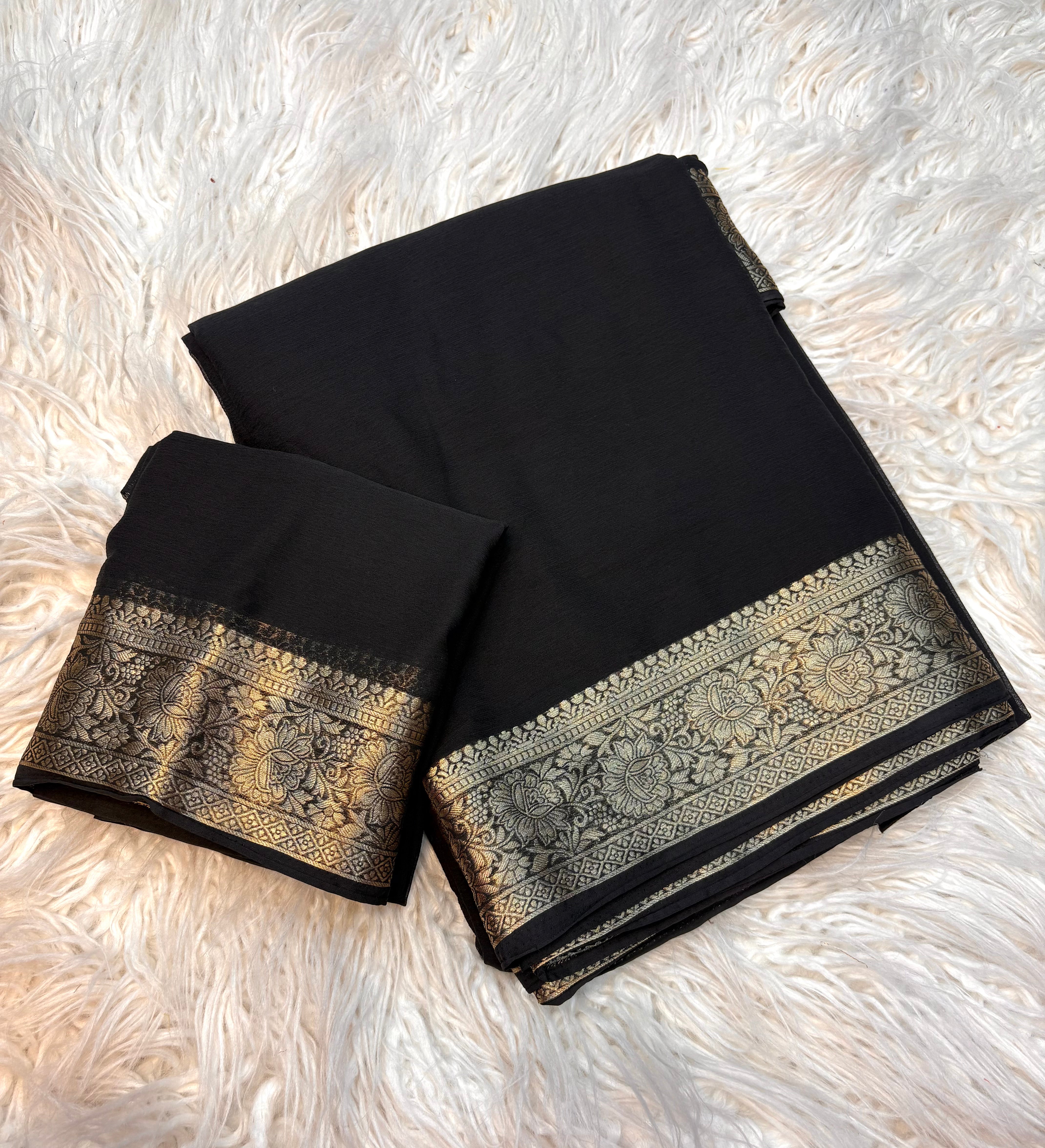 Blissful Function Wear Soft Chiffon Jacquard Weaving Border Fancy Designer Saree With Blouse Piece