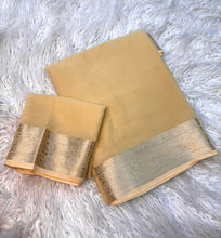 Load image into Gallery viewer, Blissful Function Wear Soft Chiffon Jacquard Weaving Border Fancy Designer Saree With Blouse Piece
